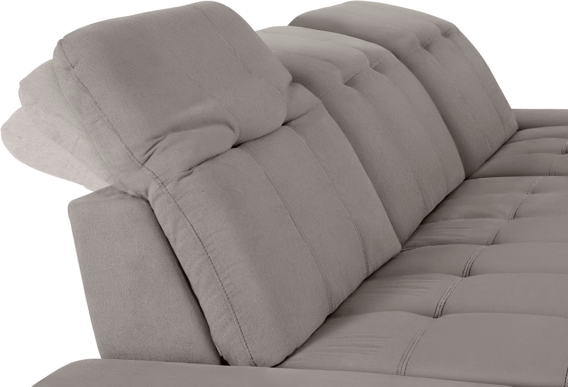 COTTA Ecksofa »Holiday L-Form mit Sitztiefen-, Armteil- und Kopfteilverstellung«, wahlweise mit Bettfunktion & Bettkasten