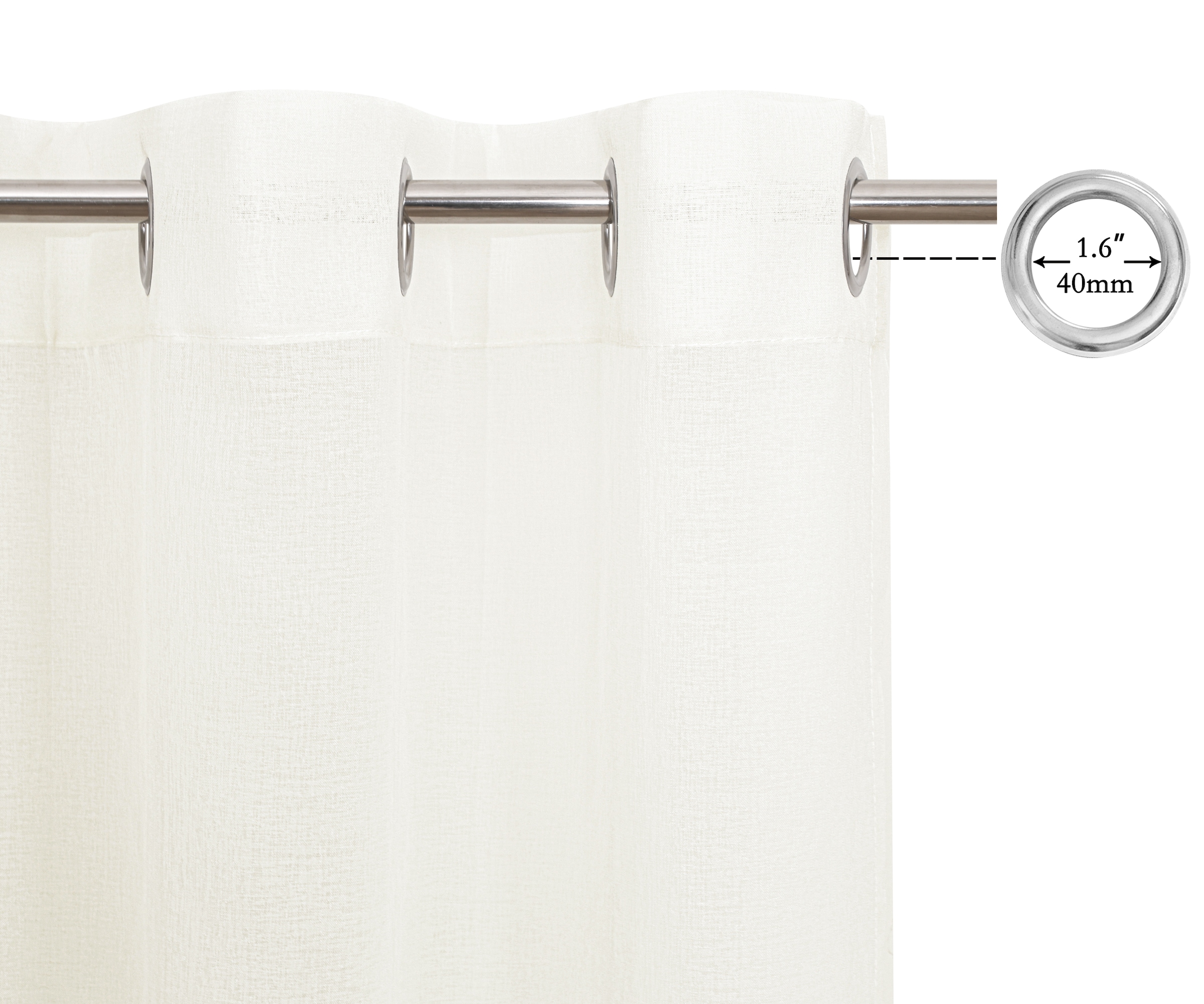 GOODproduct Rideau »Dolly« Œillet 1 cuis tlg. tissé, polyester, largeur extra à partir de 3 mètres
