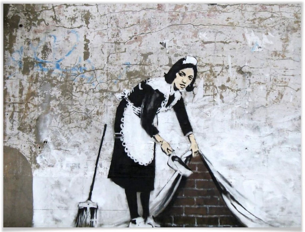 Menschen, Wall-Art Poster Wandposter St.), Poster, Wandbild, Bild, London«, »Graffiti Bilder Maid (1 in