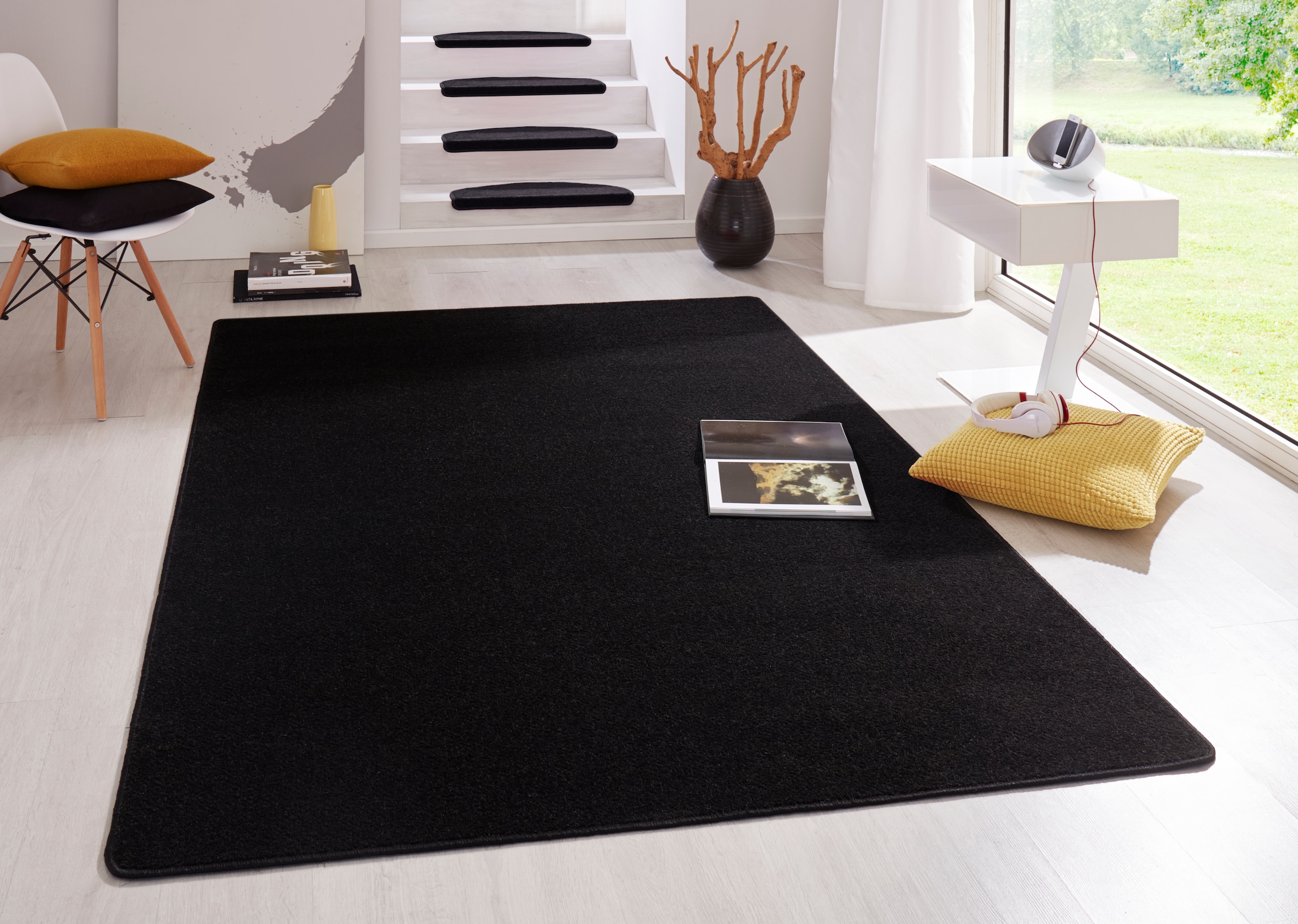 HANSE Home Teppich »Fancy«, rechteckig, Kurzflor, weich, uni, gekettelt, Wohnzimmer, Schlafzimmer, Esszimmer