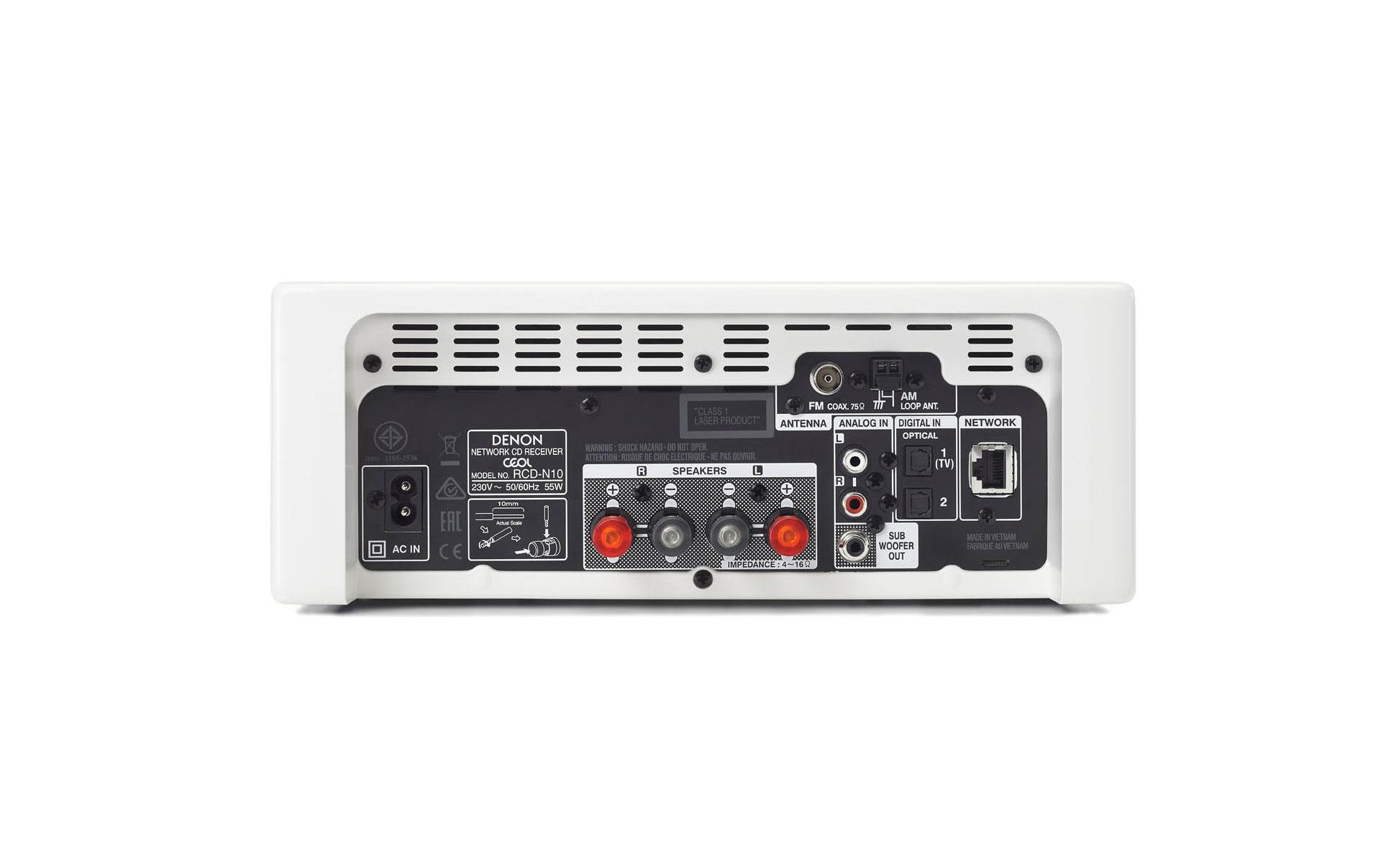 Denon Stereoanlage »CEOL N10 Weiss«, (CD-Bluetooth-WLAN AM-Tuner-FM-Tuner-Internetradio)