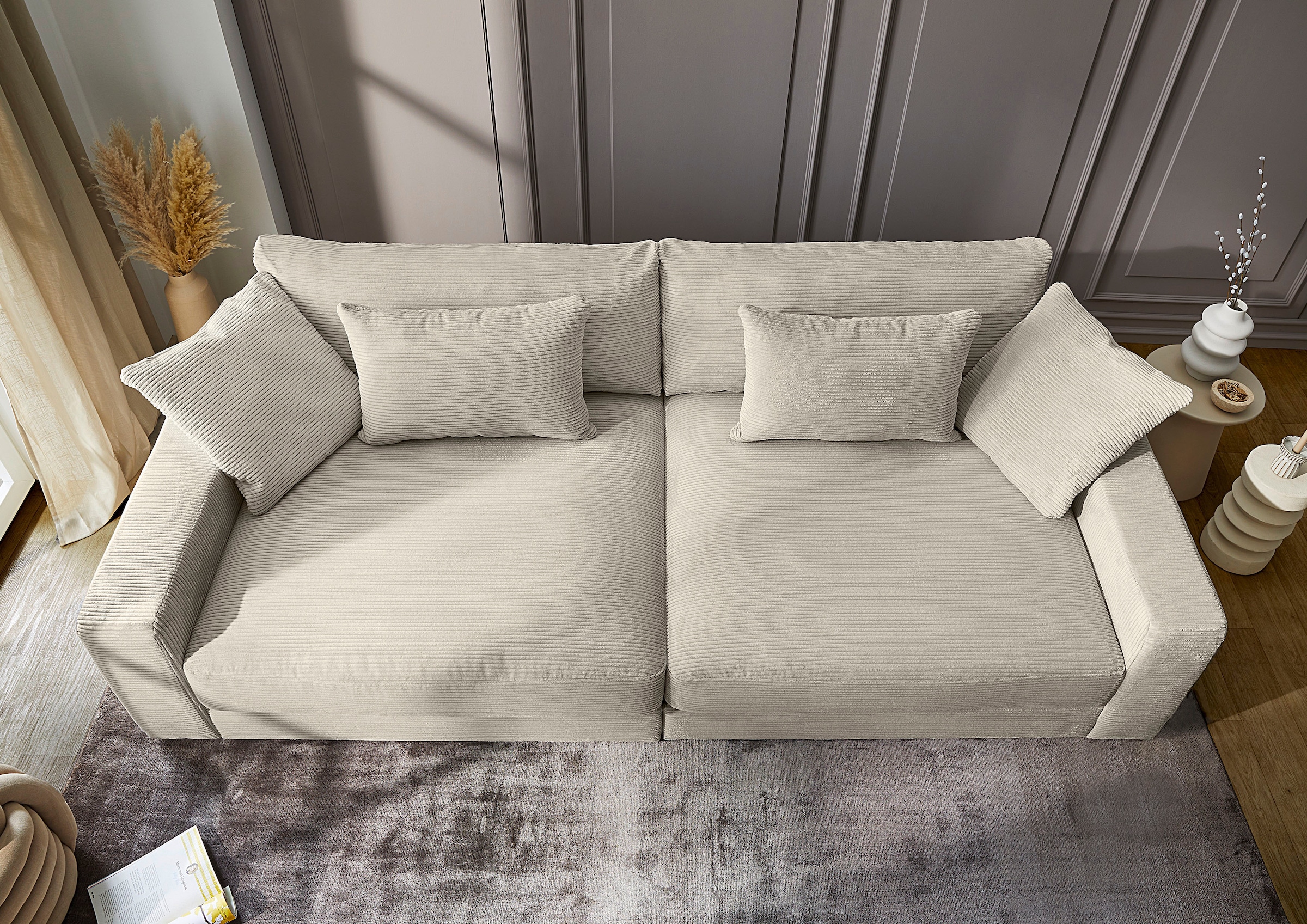 Jockenhöfer Gruppe Big-Sofa »Milano XXL, B: 290 cm, Megasofa, Loungesofa« mit Zierkissen, Relaxfläche 120x240 cm, Federkern