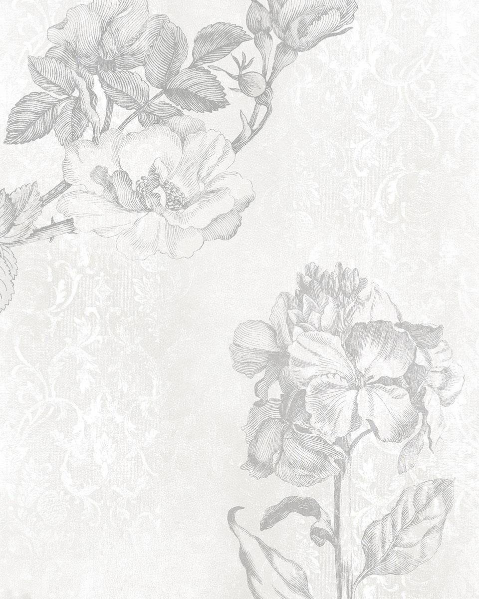 Image of Komar Vliestapete "Digitaldruck Vlies - Baroque Grey - Grösse 200 x 250 cm" bedruckt glatt Wohnzimmer, Schlafzimmer