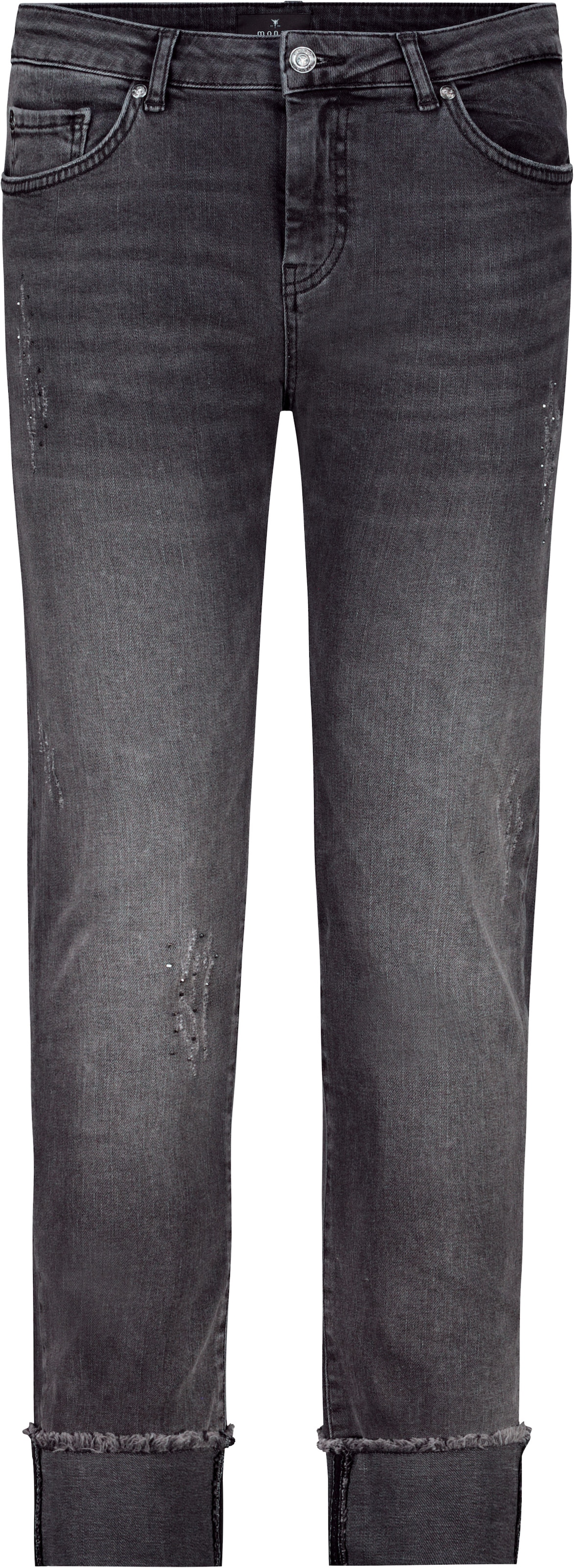 Monari Jeans slim »Hose Jeans Nietenschmuck« Slim-fit-Passform