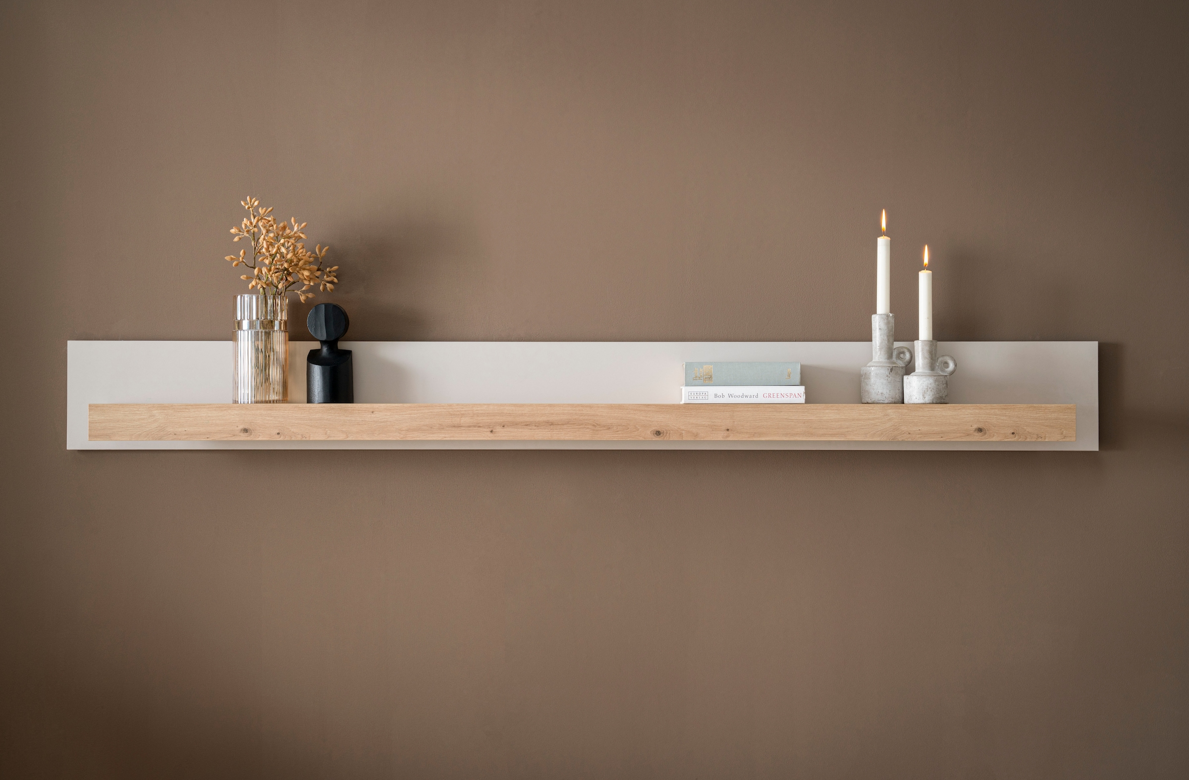 Home affaire Tableau mural »Sonora, modernes Wandregal, Wandhalter mit Ablagefläche, 189 cm breit« vielseitig einsetzbares Hängeregal, in zwei Grössen verfügbar