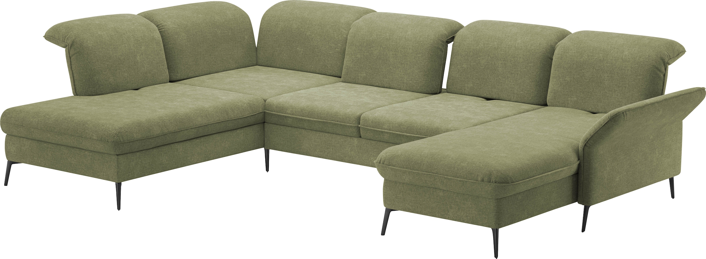 sit&more Wohnlandschaft »Emely, inkl. Sitztiefenverstellung«, wahlweise mit Bettfunktion,Bettkasten,Kopf- & Armteilverstellung