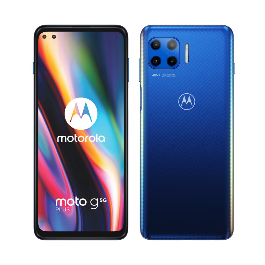 Motorola Smartphone »Moto G Plus«, Blau, 17 cm/6,7 Zoll, 64 GB Speicherplatz, 48 MP Kamera