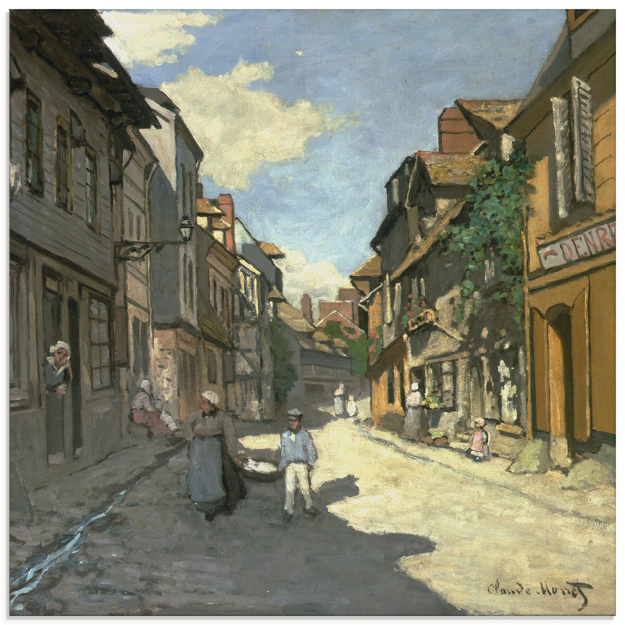 Image of Artland Glasbild »Dorfstrasse, Normandie«, Gebäude, (1 St.) bei Ackermann Versand Schweiz