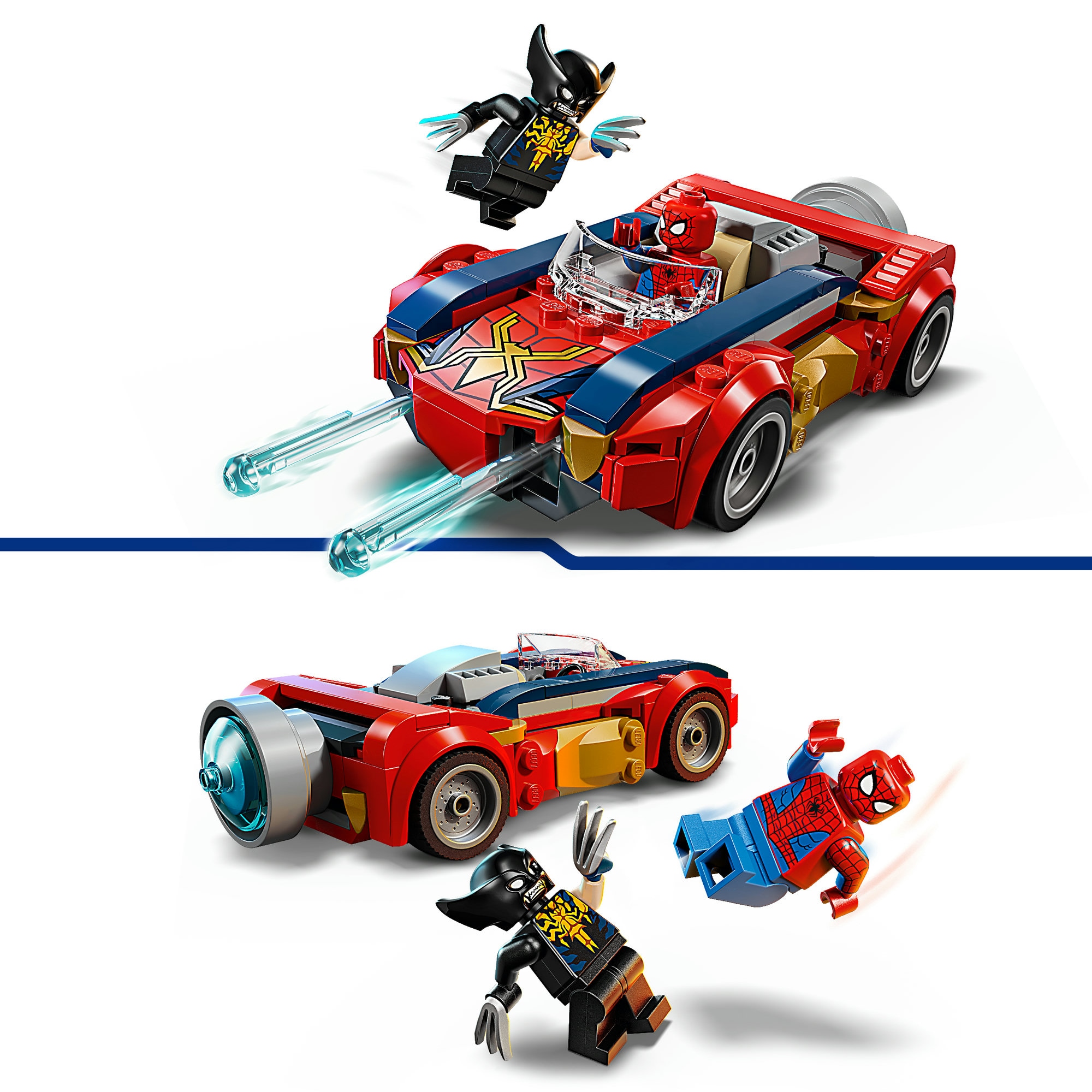 LEGO® Konstruktionsspielsteine »Spider-Man Auto vs. Venomized Wolverine (76336), LEGO Super Heroes« Made in Europe