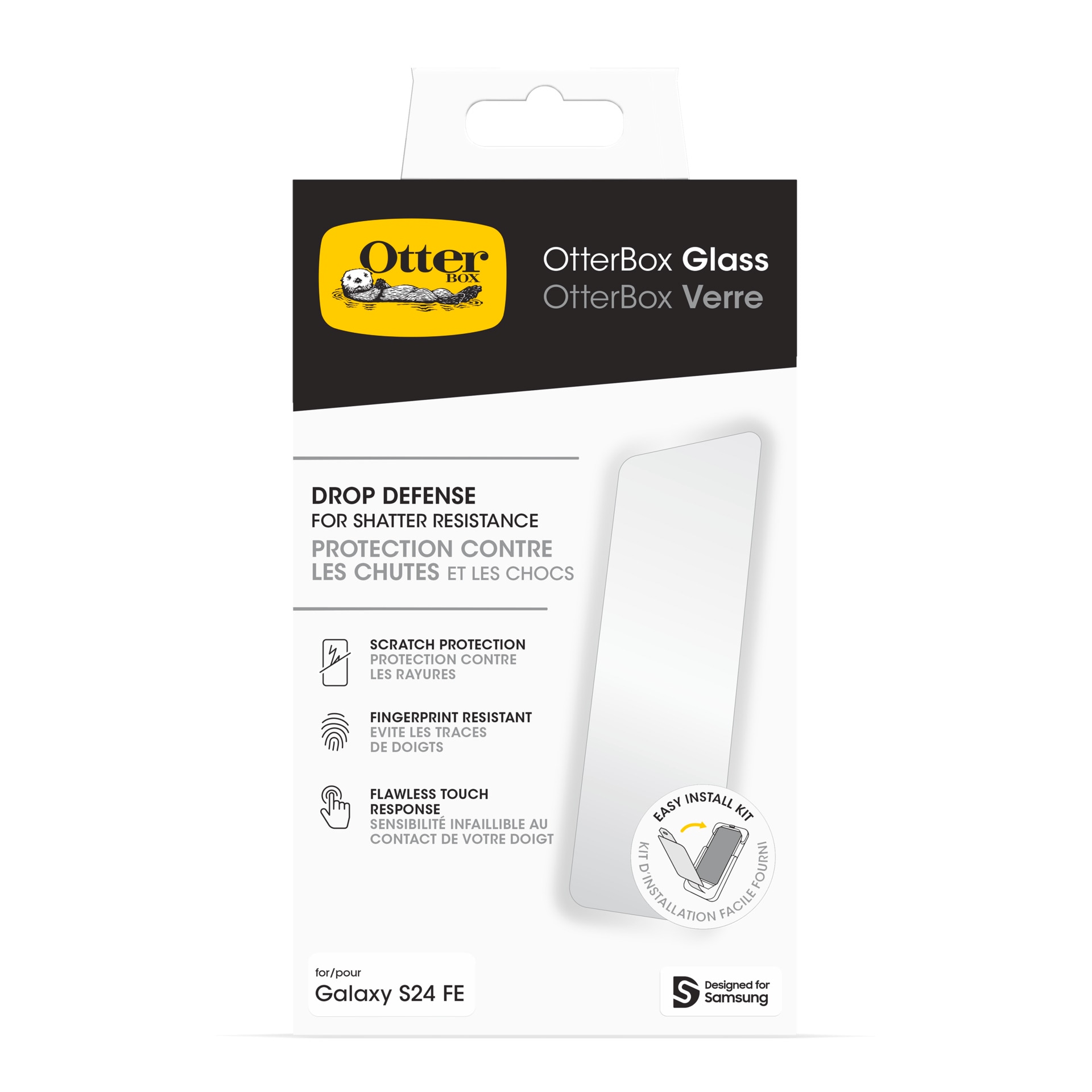 Otterbox Displayschutzglas »Glass«, für Samsung Galaxy S24 FE, Displayschutzfolie, Schutzfolie, Bildschirmschutz, kratz- & stossfest