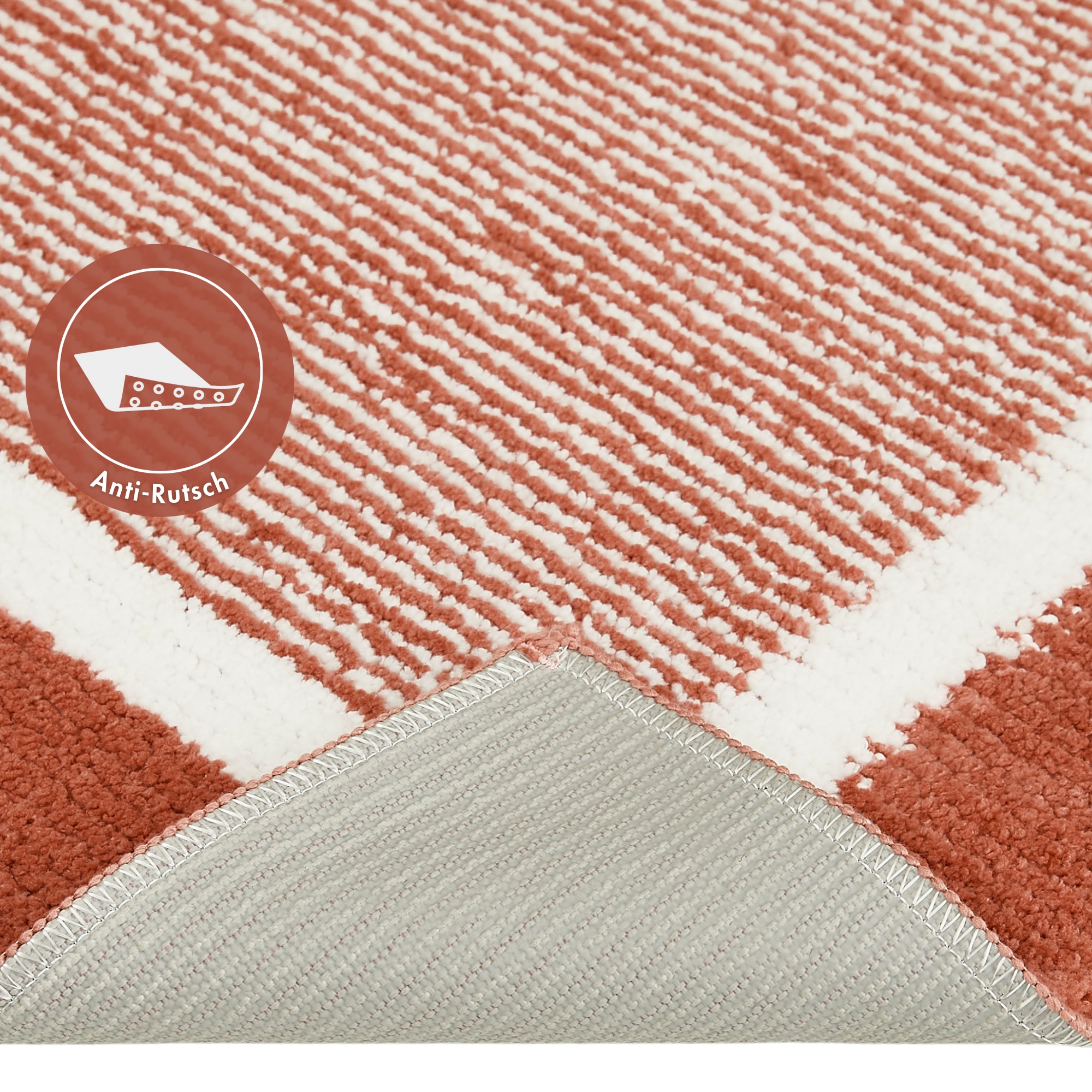 Andiamo Tapis de bain »Maui« Höhe 15 mm gestreift, mit Bordüre, auch als 2er Set erhältlich