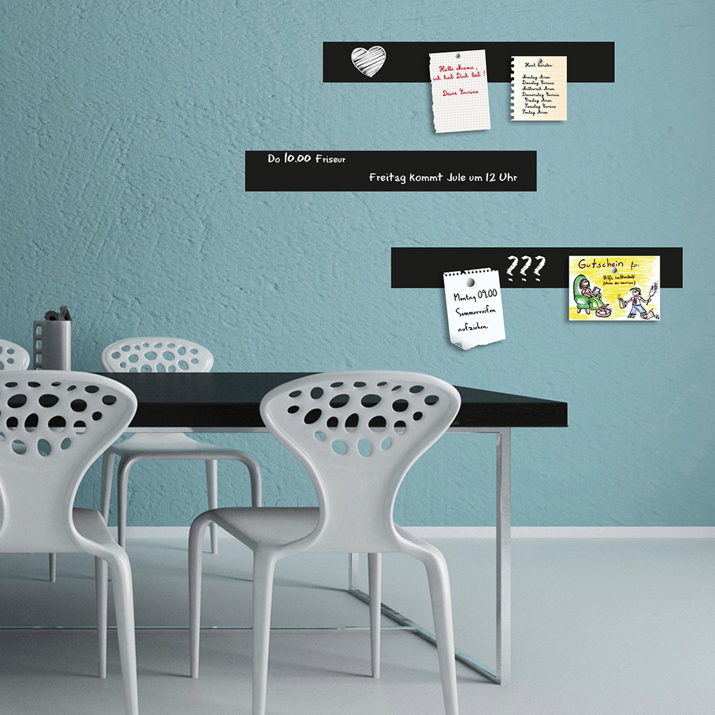 queence Film pour tableau »Magnetisches Memo-Board« magnetische Tafelfolie, Tafel, selbstklebend, 3er Set