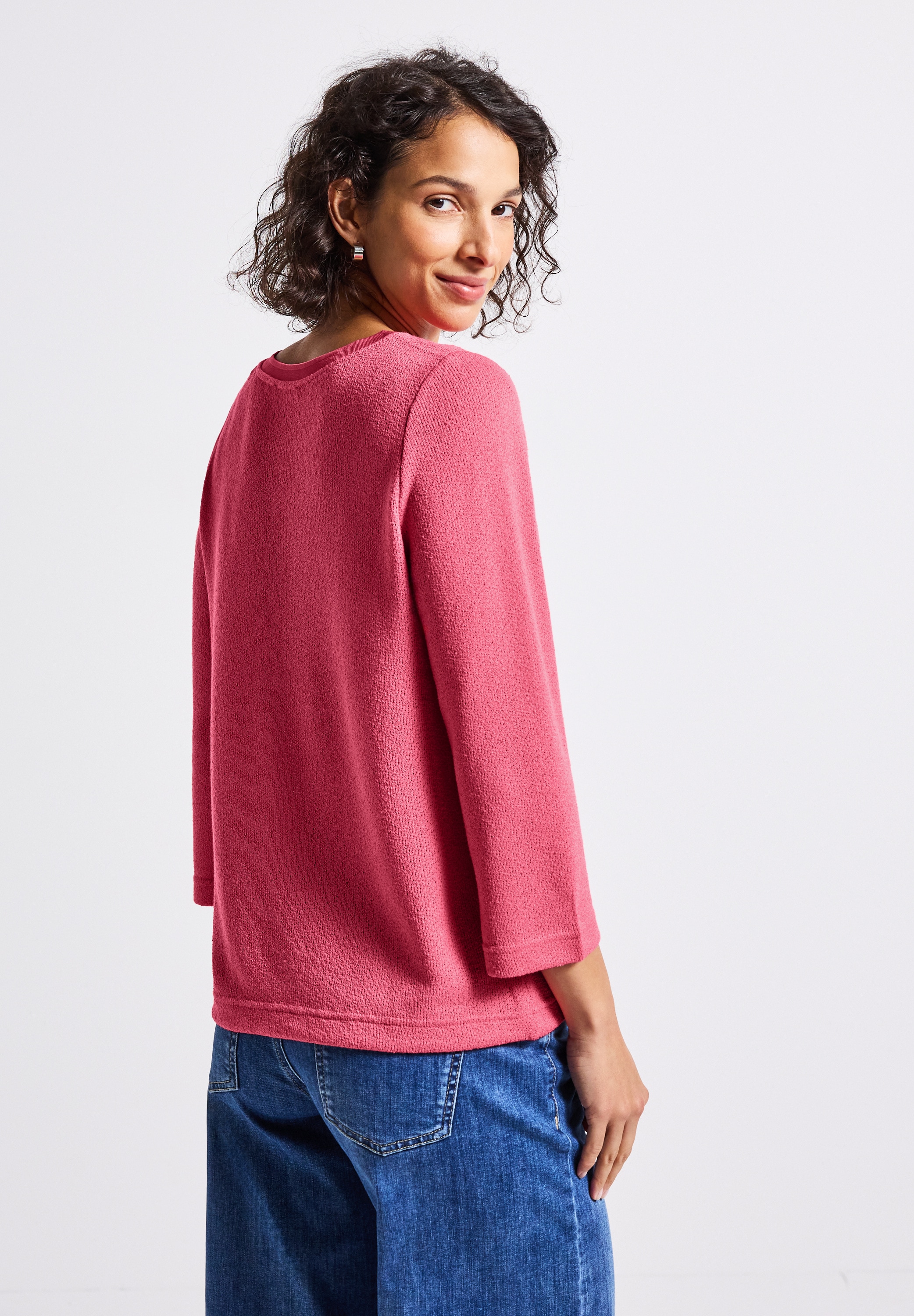 STREET ONE 3/4-Arm-Shirt, in Strick-Look Qualität