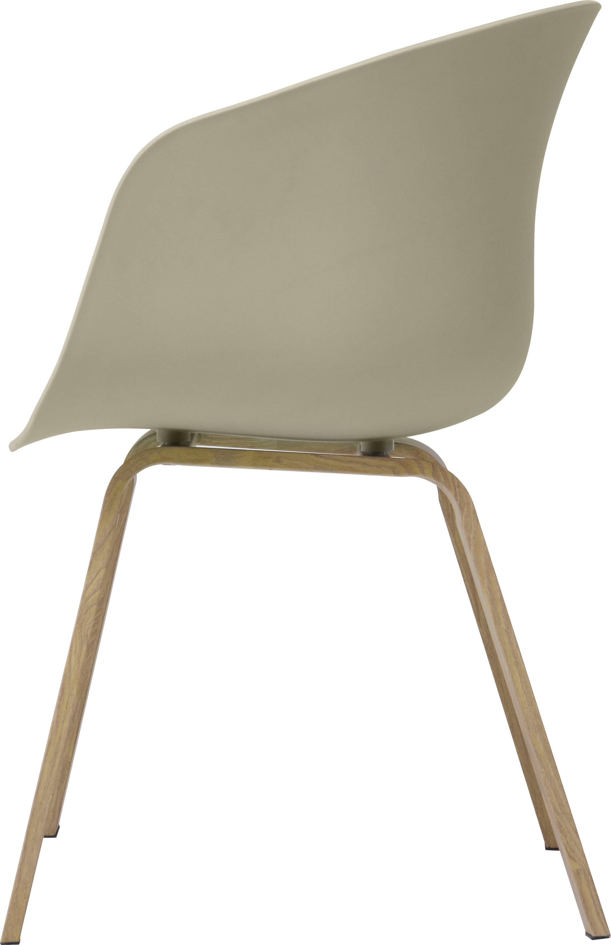 SalesFever Schalenstuhl »Lund Designer Esszimmerstuhl im 2er-Set« (Set) 2 Stk.Zweier-Set: Metallbeine mit edler Holzoptik