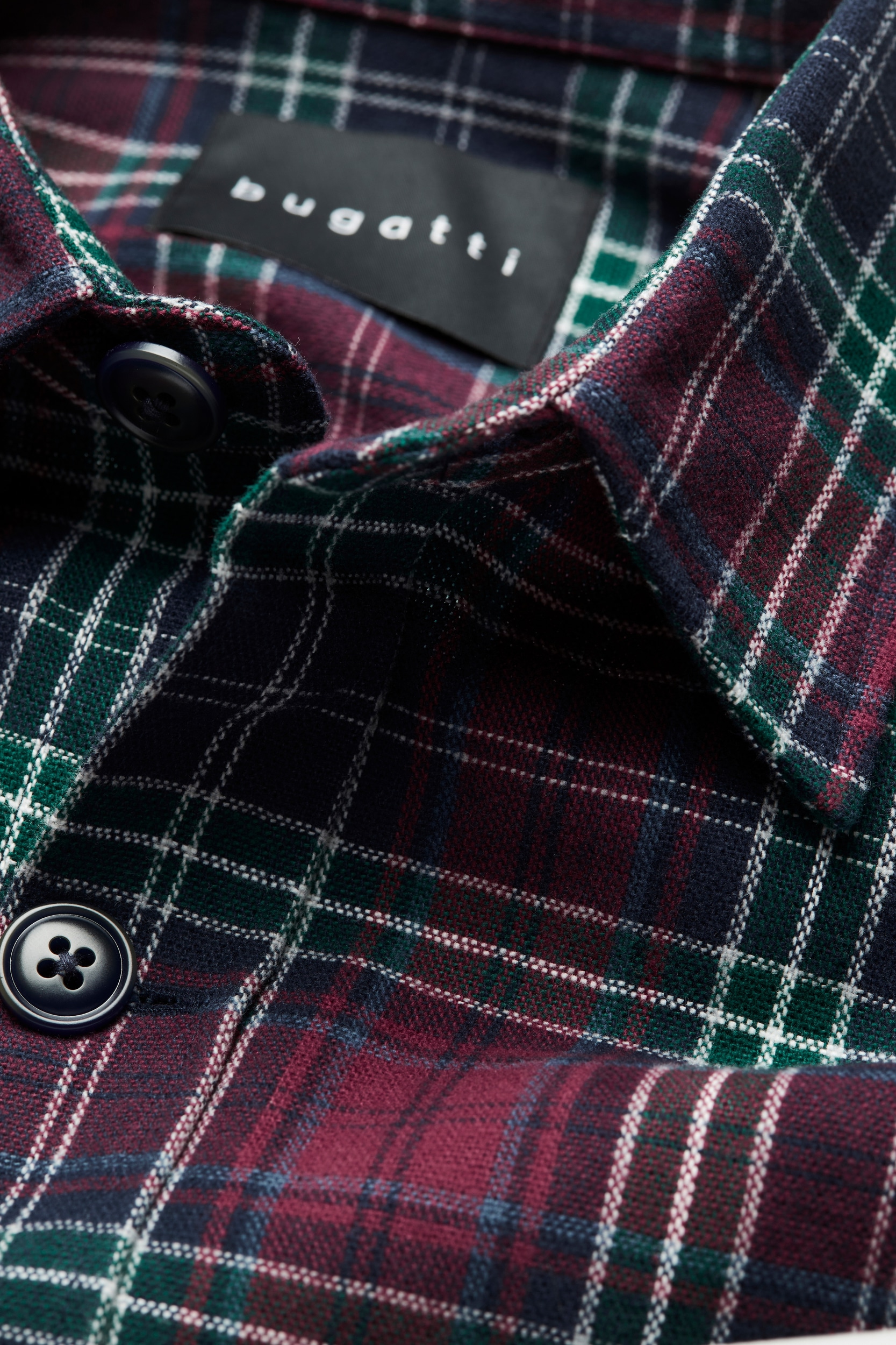 bugatti Langarmhemd »Overshirt«, mit Karomuster