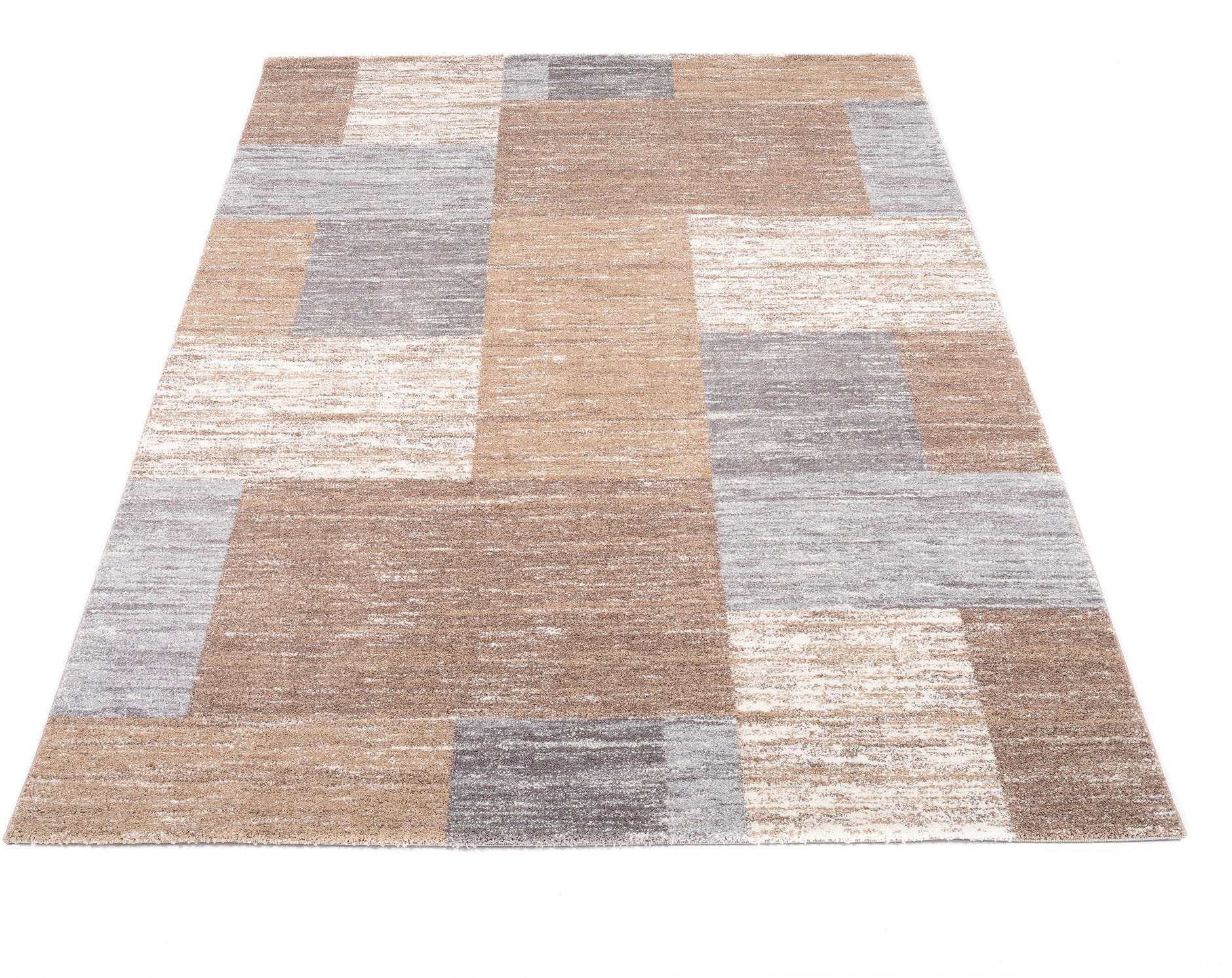 Image of OCI DIE TEPPICHMARKE Teppich "Sofi Grand" rechteckig 12 mm Höhe Frisé Teppich, Kurzflor, Karo,Wohnzimmer