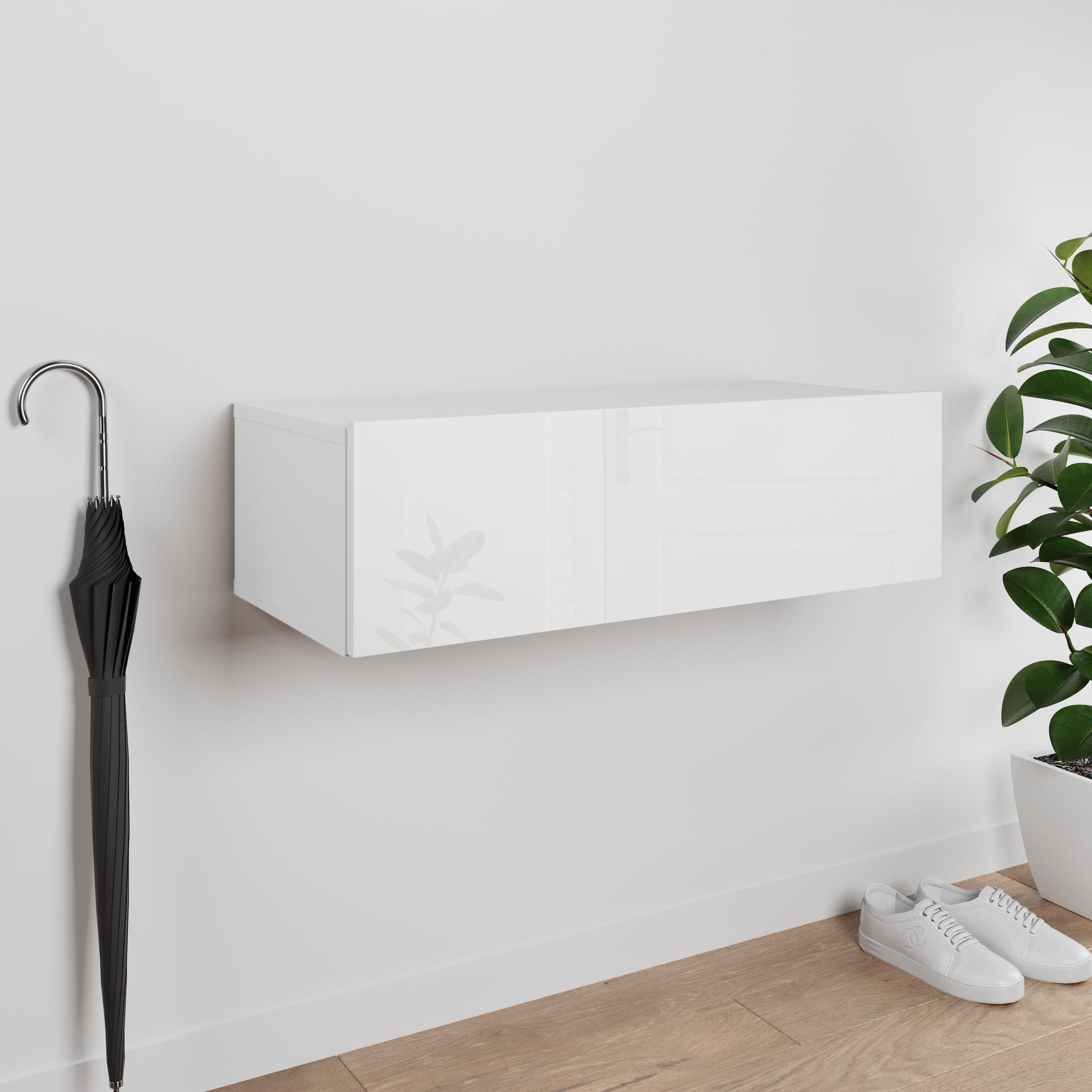 GOODproduct Garderobenschrank »Paris« Packung,  Kleine Garderobe Wandschrank 70 cm breit, 1 Klappe