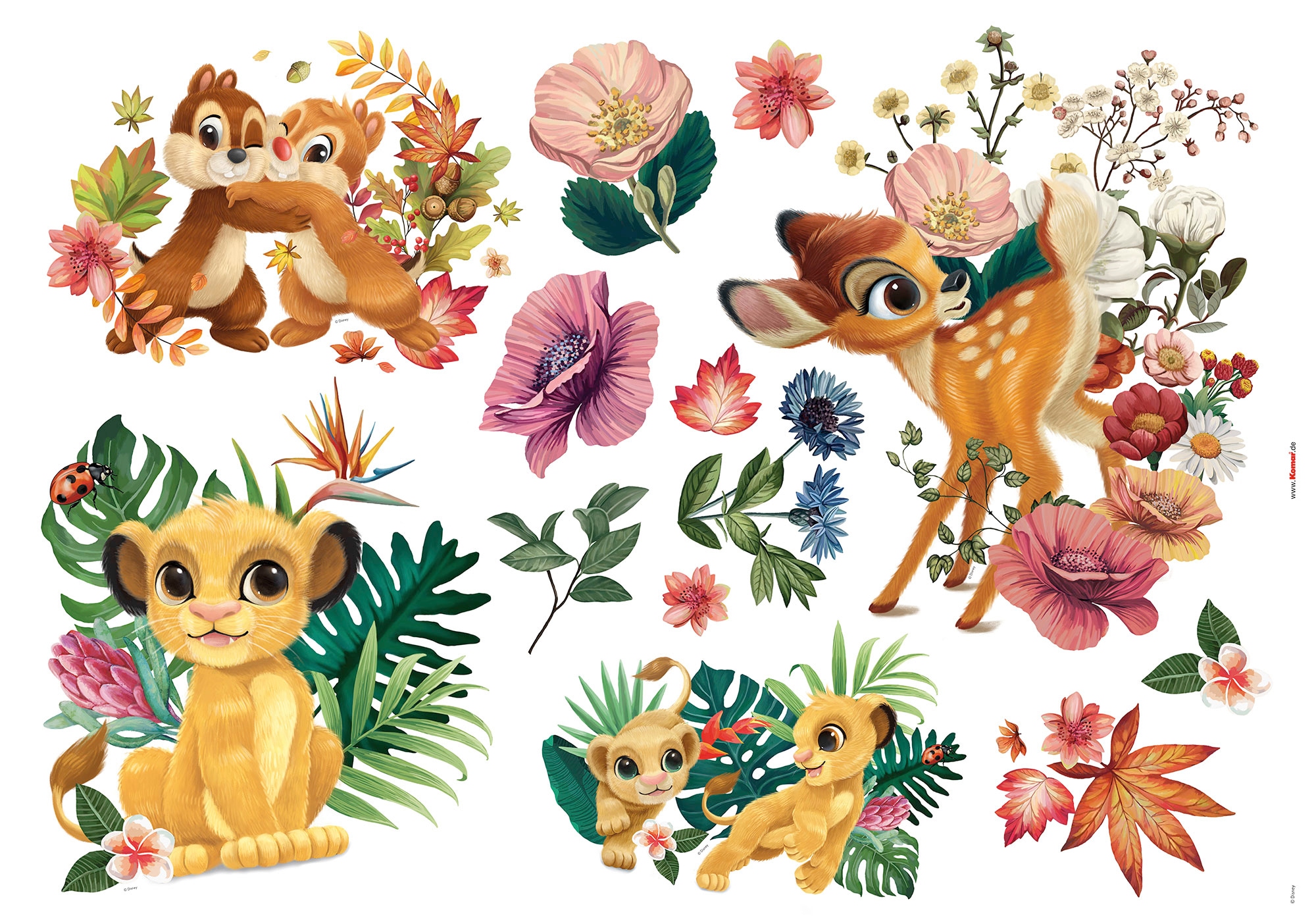 Image of Komar Wandtattoo "Be in Nature - Grösse 100 x 70 cm" selbstklebend, Wandsticker, Kinderzimmer