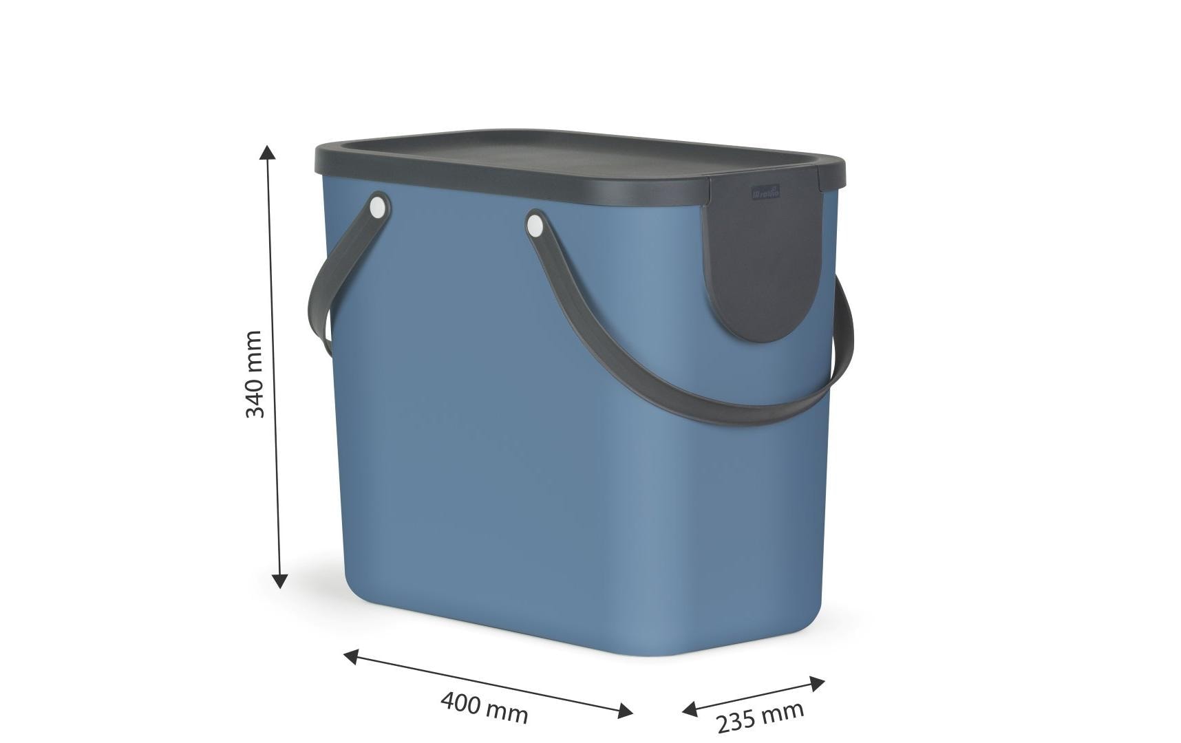 ROTHO Mülleimer »Rotho Recyclingbehälter ALBULA 3 tlg. 105 l« 3 Behälter