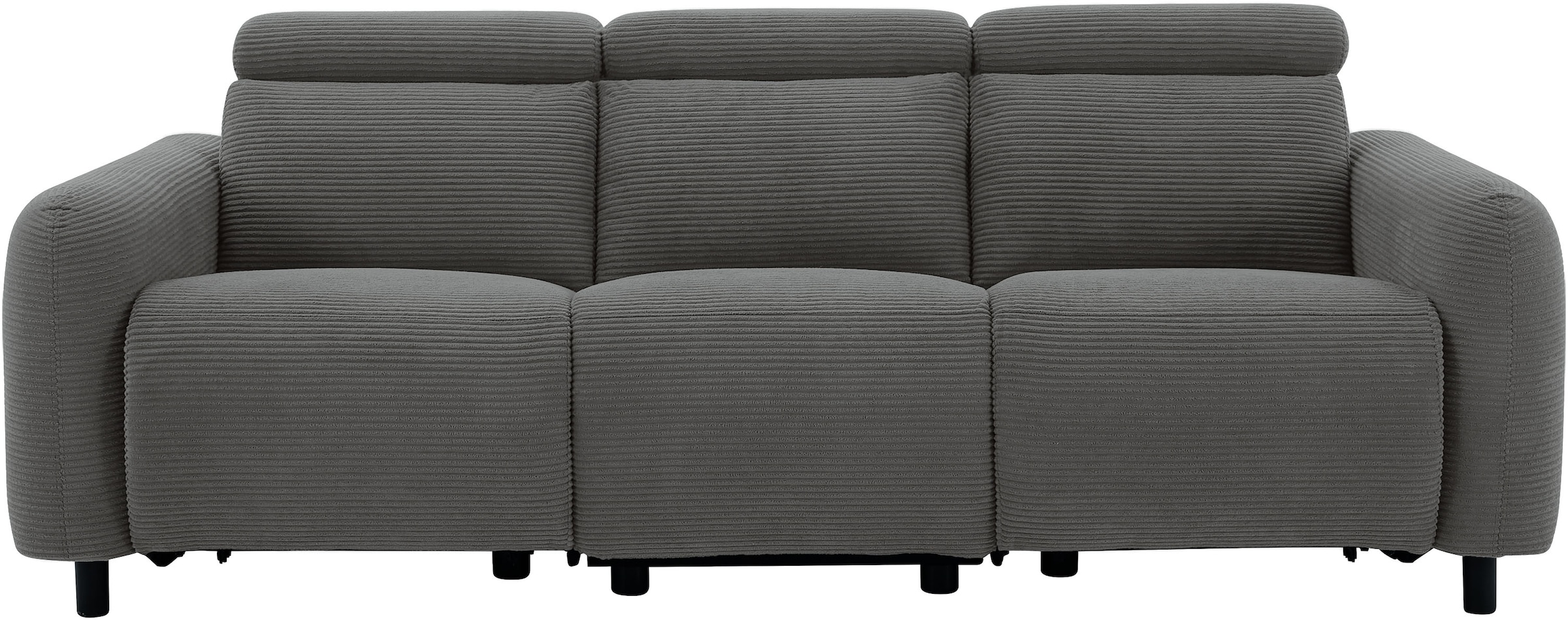 GOODproduct 3-Sitzer »SKAANE Cord-Sofa, 229 cm, manuelle u. elektrische Relaxfunktion« Relax-Funktion in 2 Sitzen, Kopfteilverstellung, Federkernpolsterung