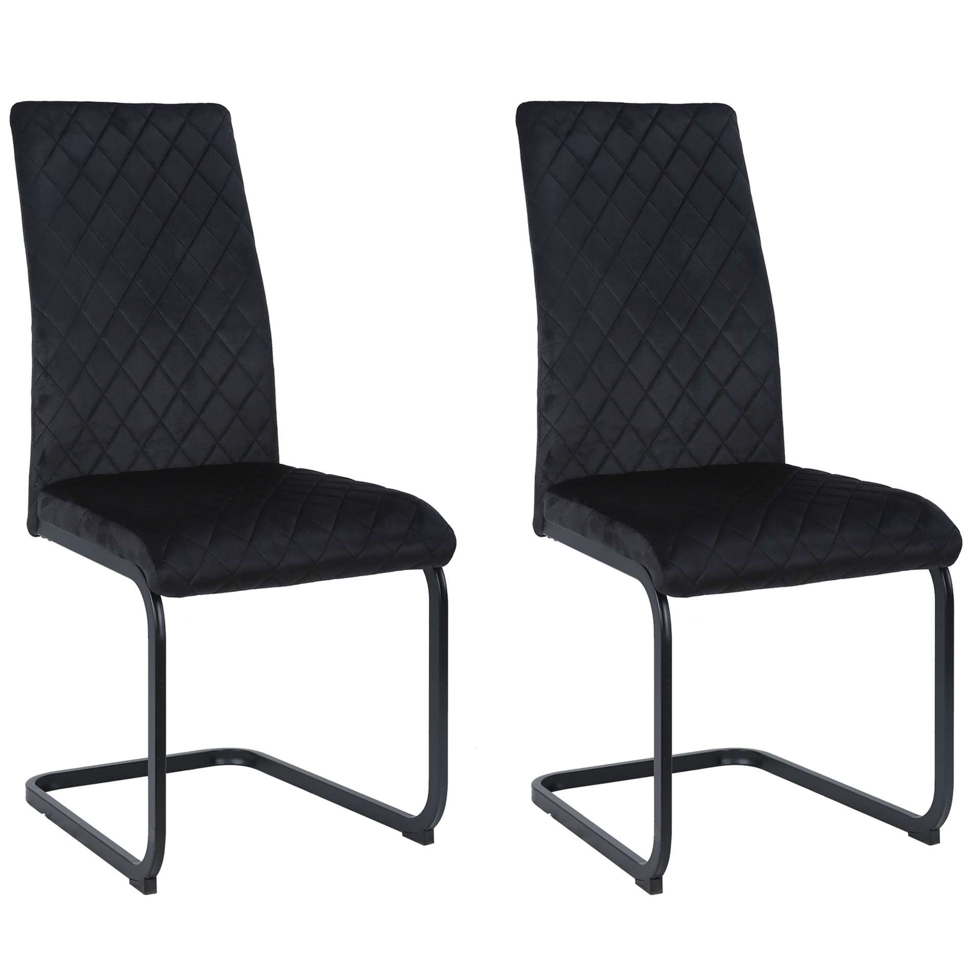 GOODproduct Chaise de salle à manger »Valbourg« () chaise cantilever, dossier et assise rembourrés, lot de 2