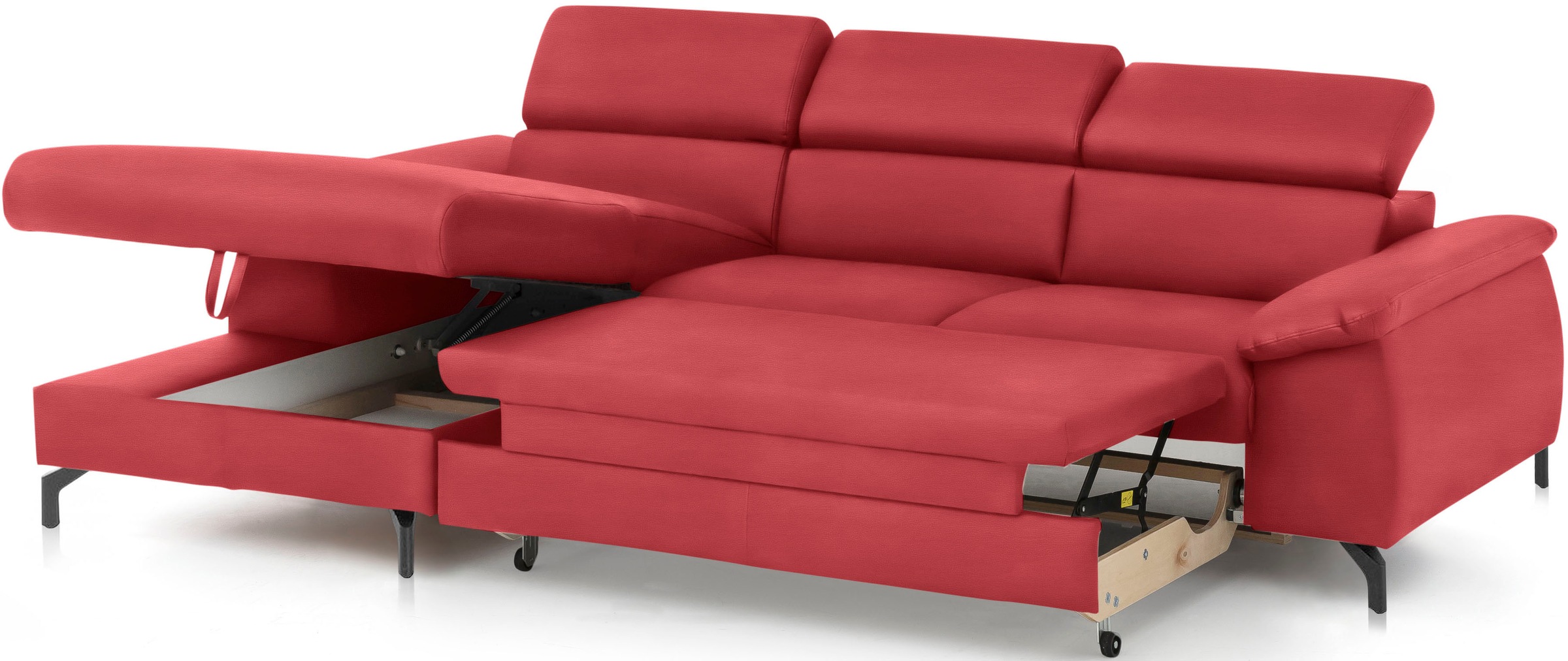COTTA Ecksofa »Kitty L-Form«, mit Kopfteilverstellung, wahlweise mit Bettfunktion & Bettkasten