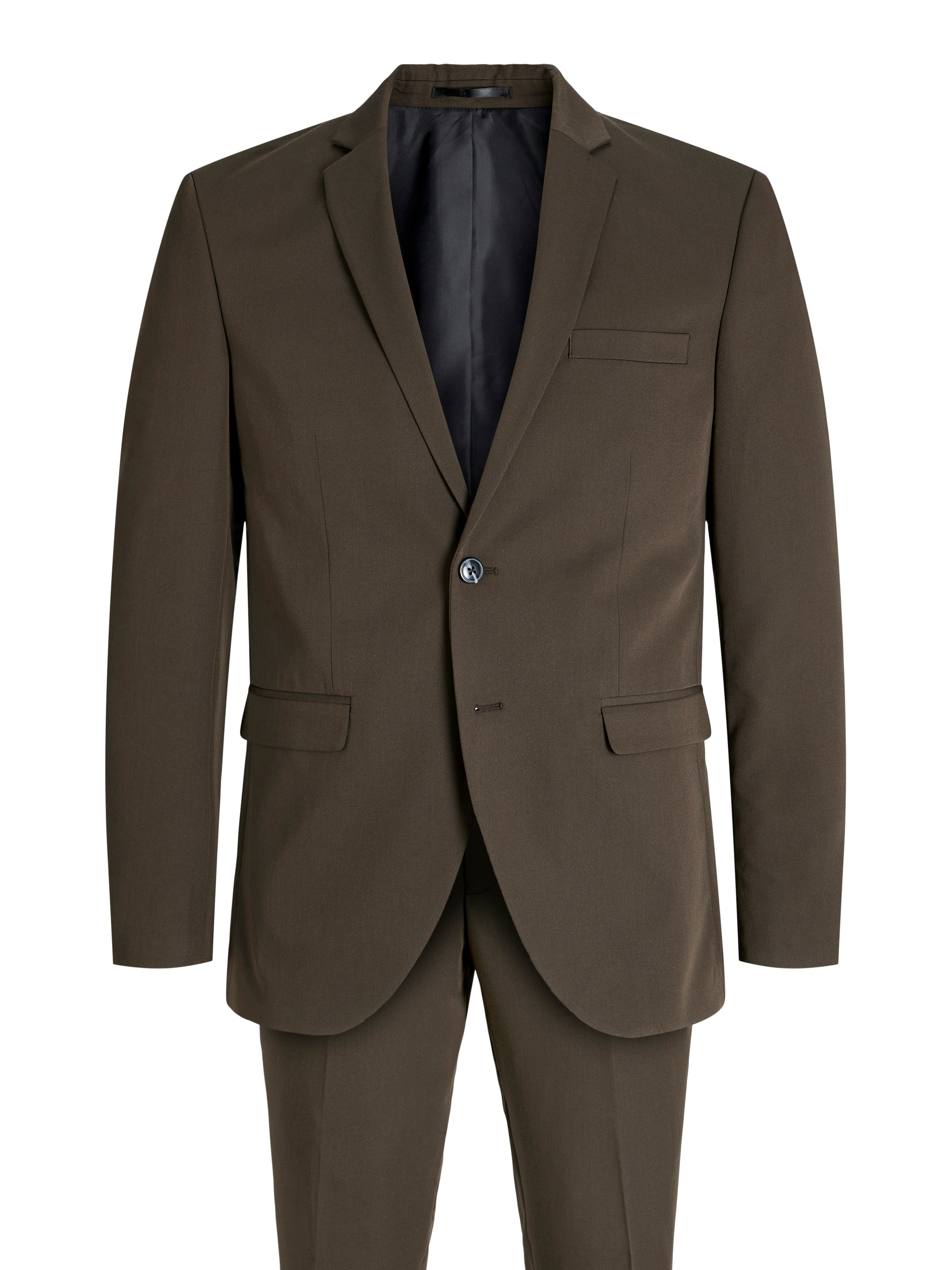 Jack & Jones Anzug »JPRFRANCO Extra schmal, pflegeleicht, stilvoll mit fallendem Revers«, (Packung, 2 tlg.), slim fit, unifarben, modisch, slim fit, Kunstfaser