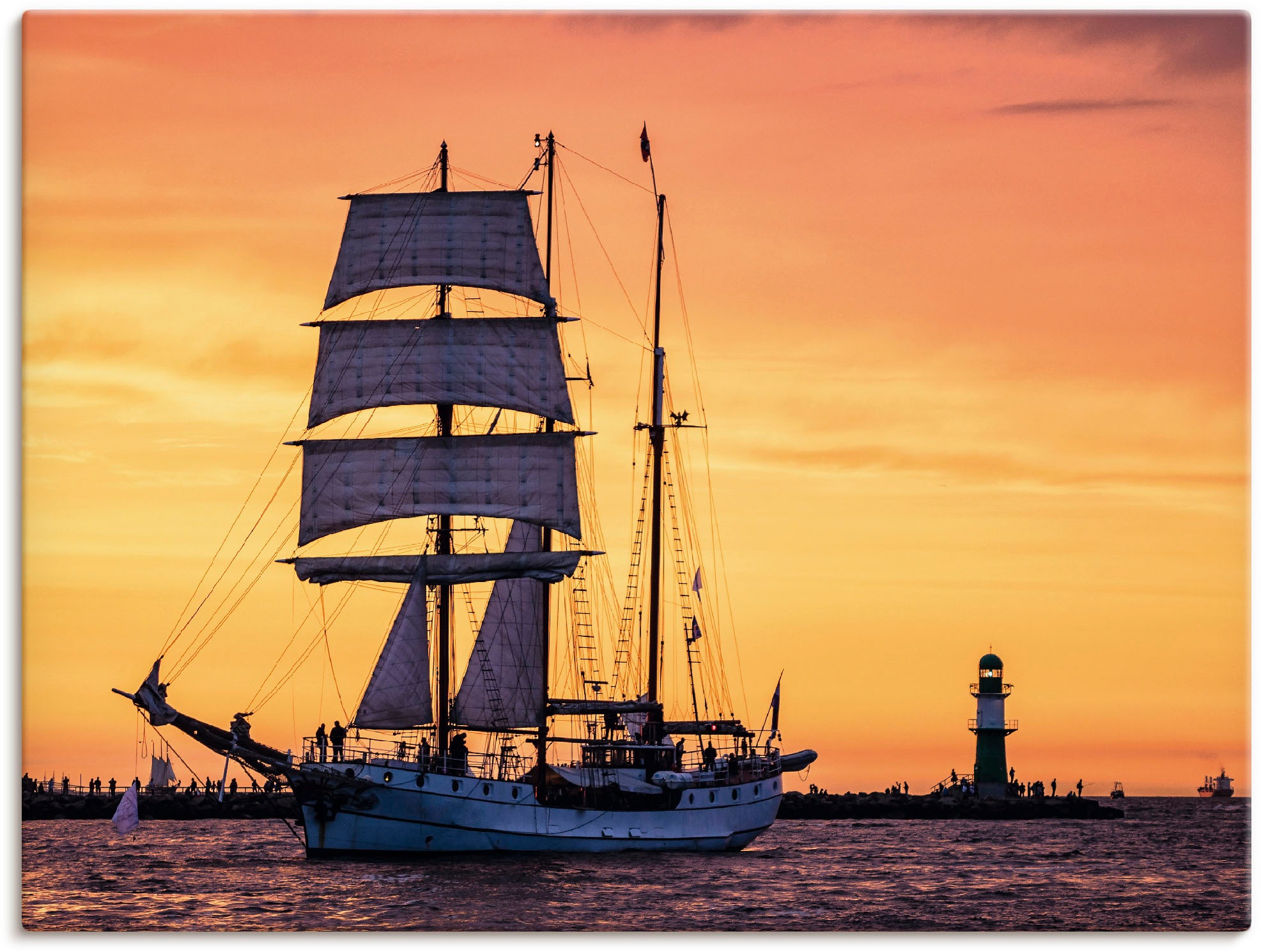 Image of Artland Wandbild »Segelschiff Hanse Sail in Rostock I«, Boote & Schiffe, (1 St.), in vielen Grössen & Produktarten -Leinwandbild, Poster, Wandaufkleber / Wandtattoo auch für Badezimmer geeignet bei Ackermann Versand Schweiz