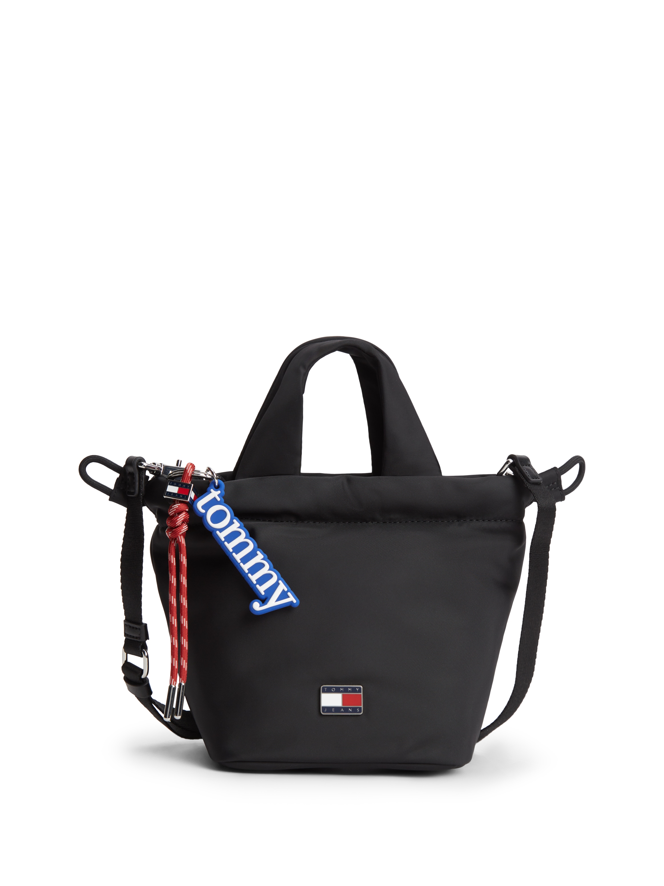 Image of Tommy Jeans Handtasche "TJW ICON CHARMS BUCKET BAG" Damen Tragetasche, Umhängetasche mit abnehmbarem Schlüsselanhänger