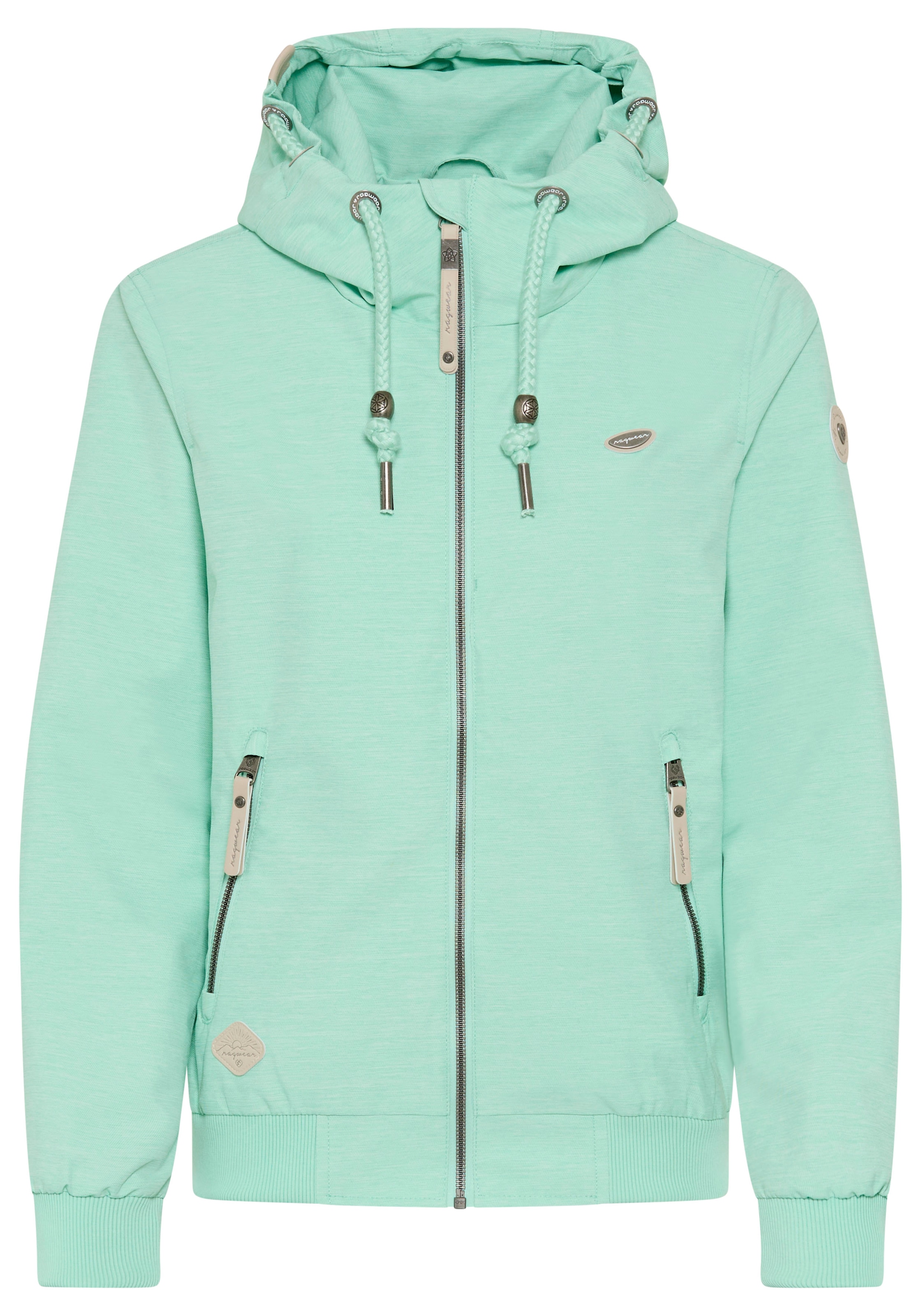Ragwear Outdoorjacke »NUGGIE O« mit Kapuze hüftlanger Schnitt, hochschliessender Kragen, mit Reissverschluss