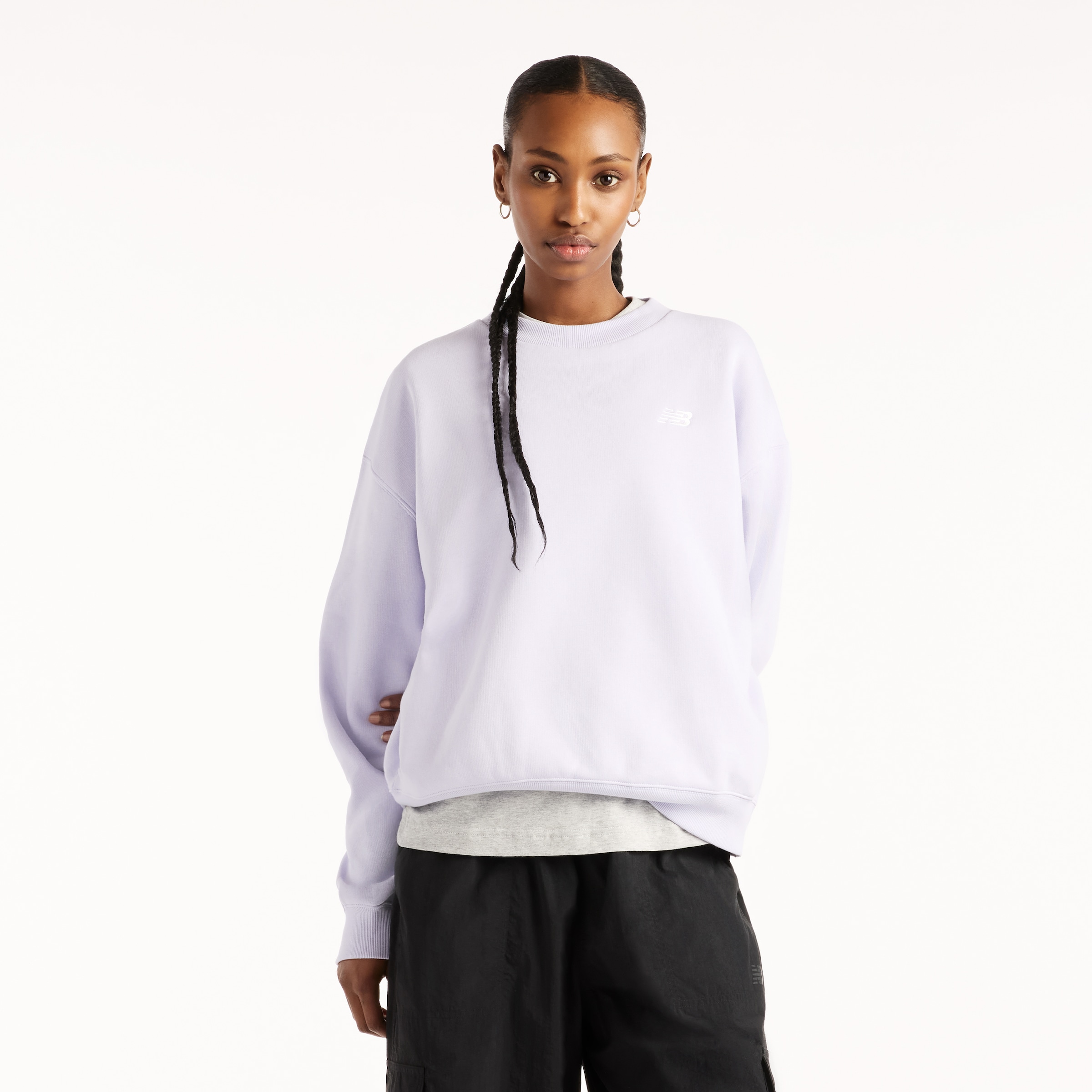 Image of New Balance Sweatshirt "SPORT ESSENTIALS FLEECE CREW", mit Rundhalsausschnitt, weiches Fleece, aus Baumwolle und Polyester