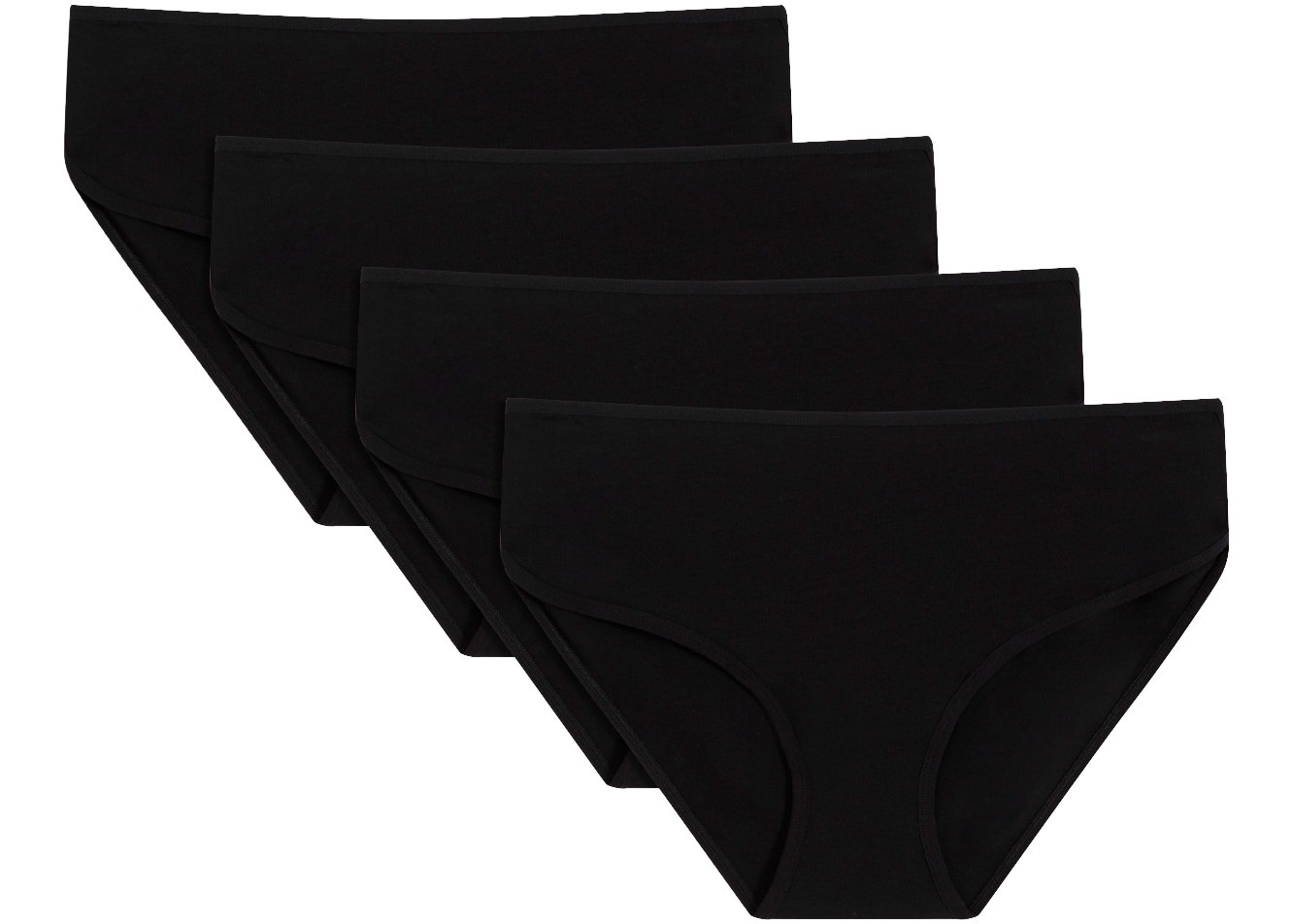 Image of bonprix Panty Packung, 4er, aus Baumwolle und Elasthan, bequeme Passform, Maxipanty-Schnitt
