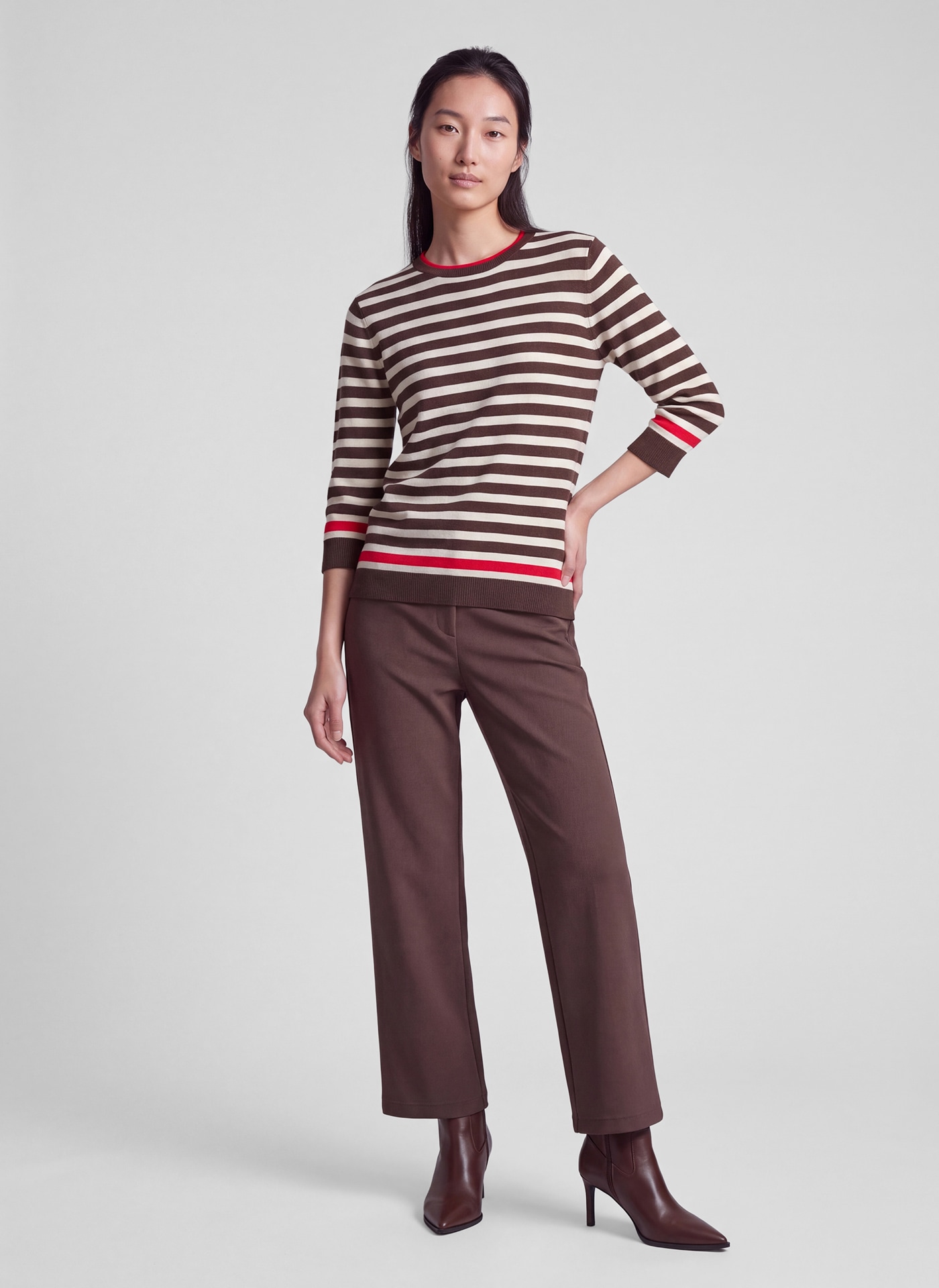 Rabe Pull à manches 3/4 En aspect rayé et viscose