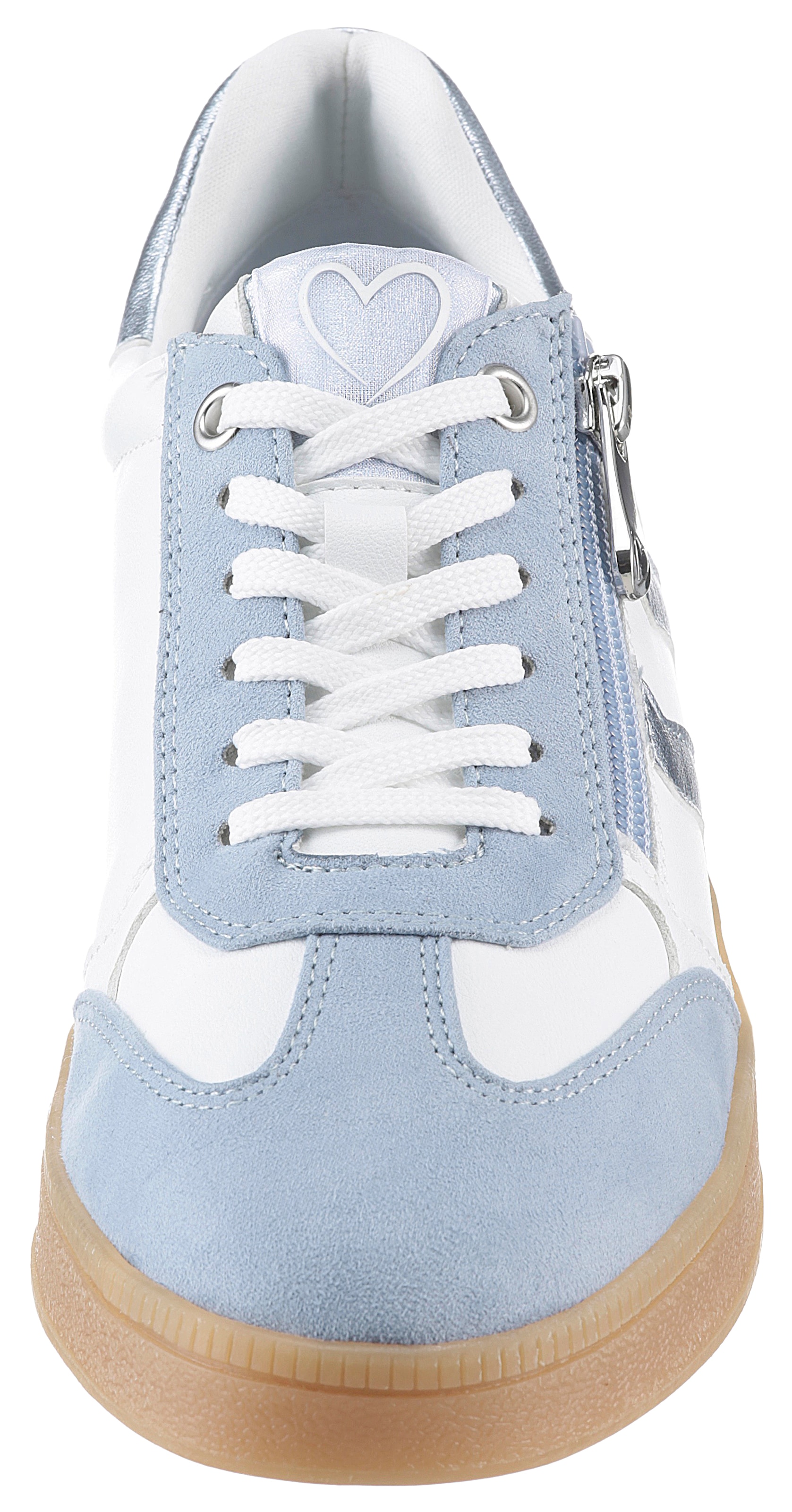 MARCO TOZZI Plateausneaker  , Freizeitschuh, Halbschuh, Schnürschuh mit Kontrastbesatz