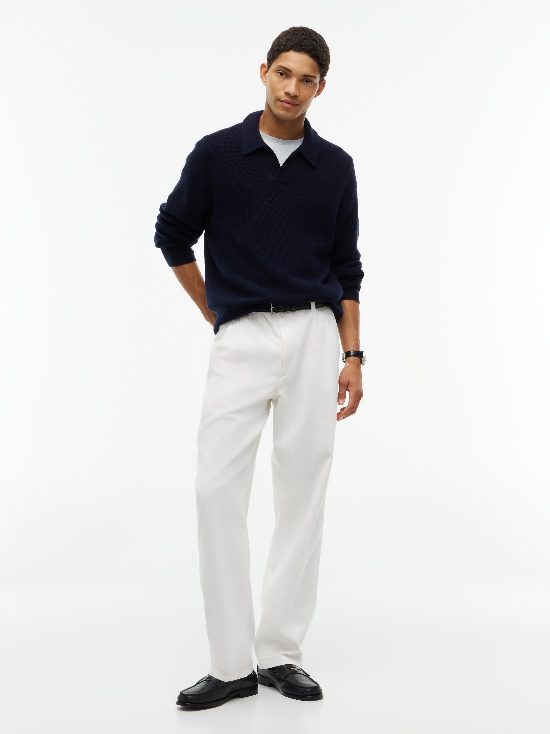 Tommy Hilfiger Pull à col rond »FISHERMAN RIB JONNY COLLAR« aus Wollmix
