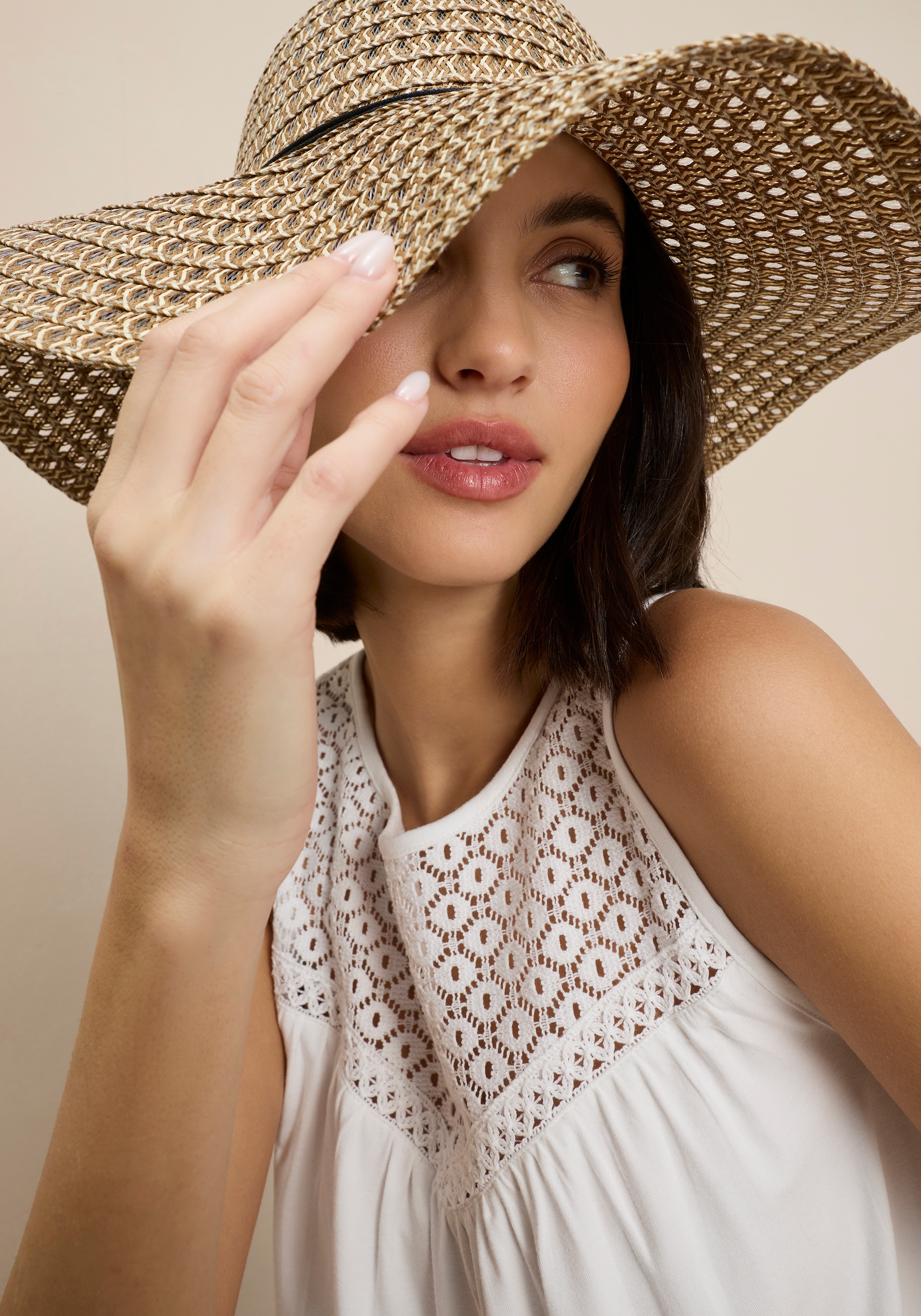 Tamaris Top en dentelle mit ausgestellter Passform