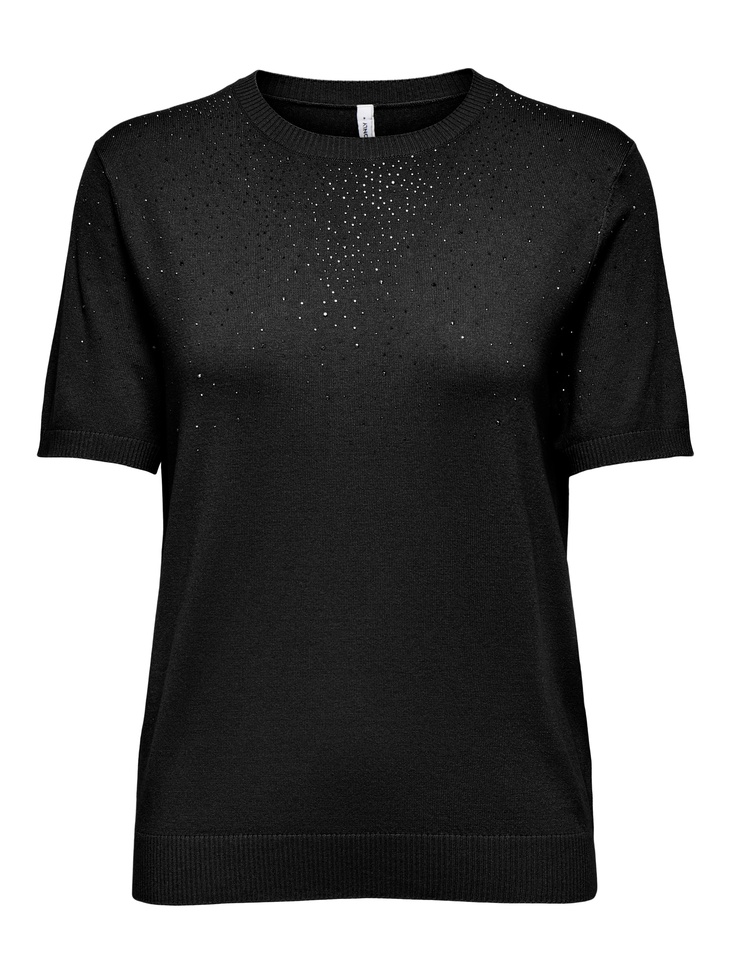 ONLY Kurzarmpullover »ONLANABELLA LS BLING O-NECK KNT«