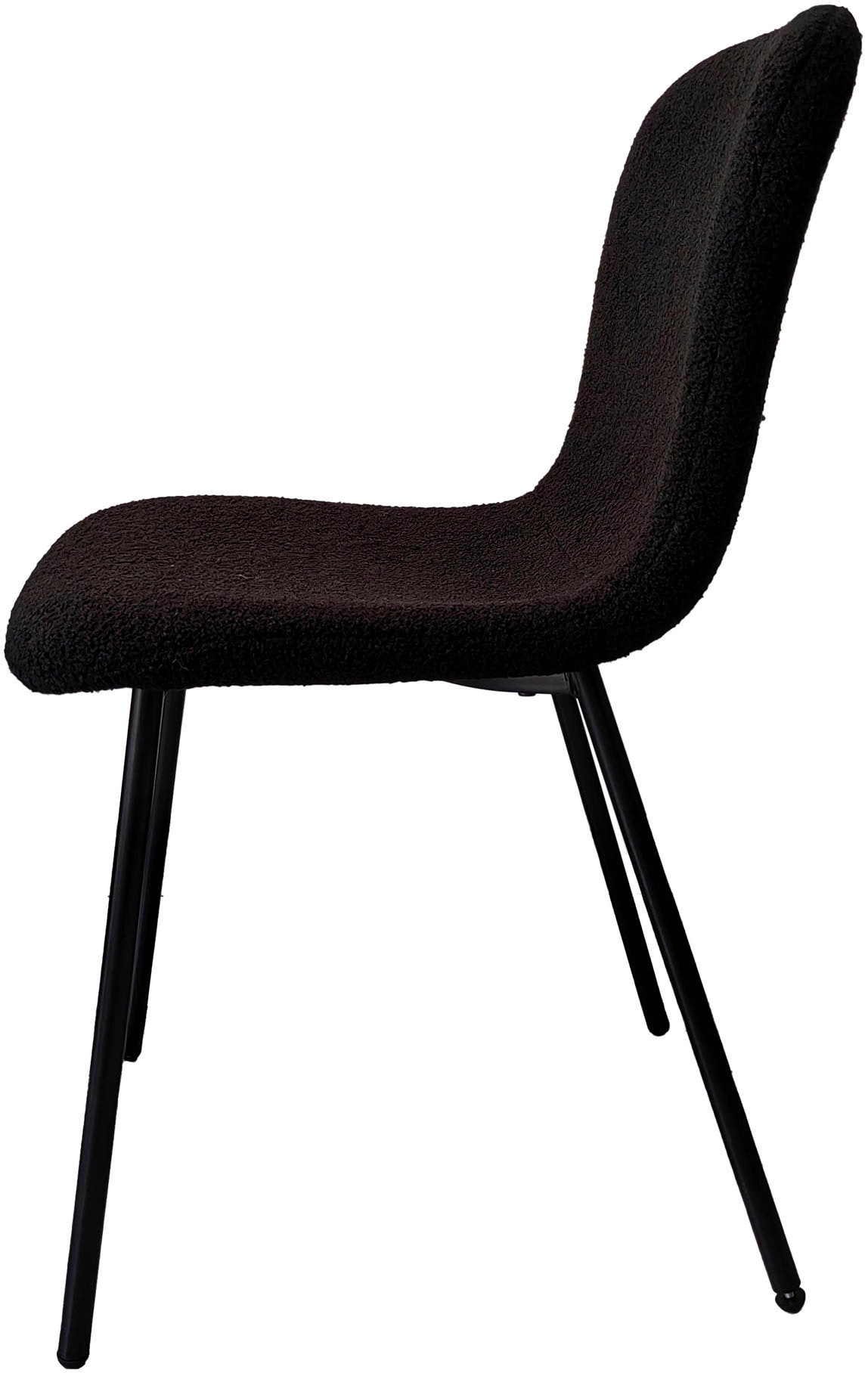 SalesFever 4-Fussstuhl, (Set), 4 St., Bouclé, ergonomisch geformte Sitzfläche und Rückenlehne