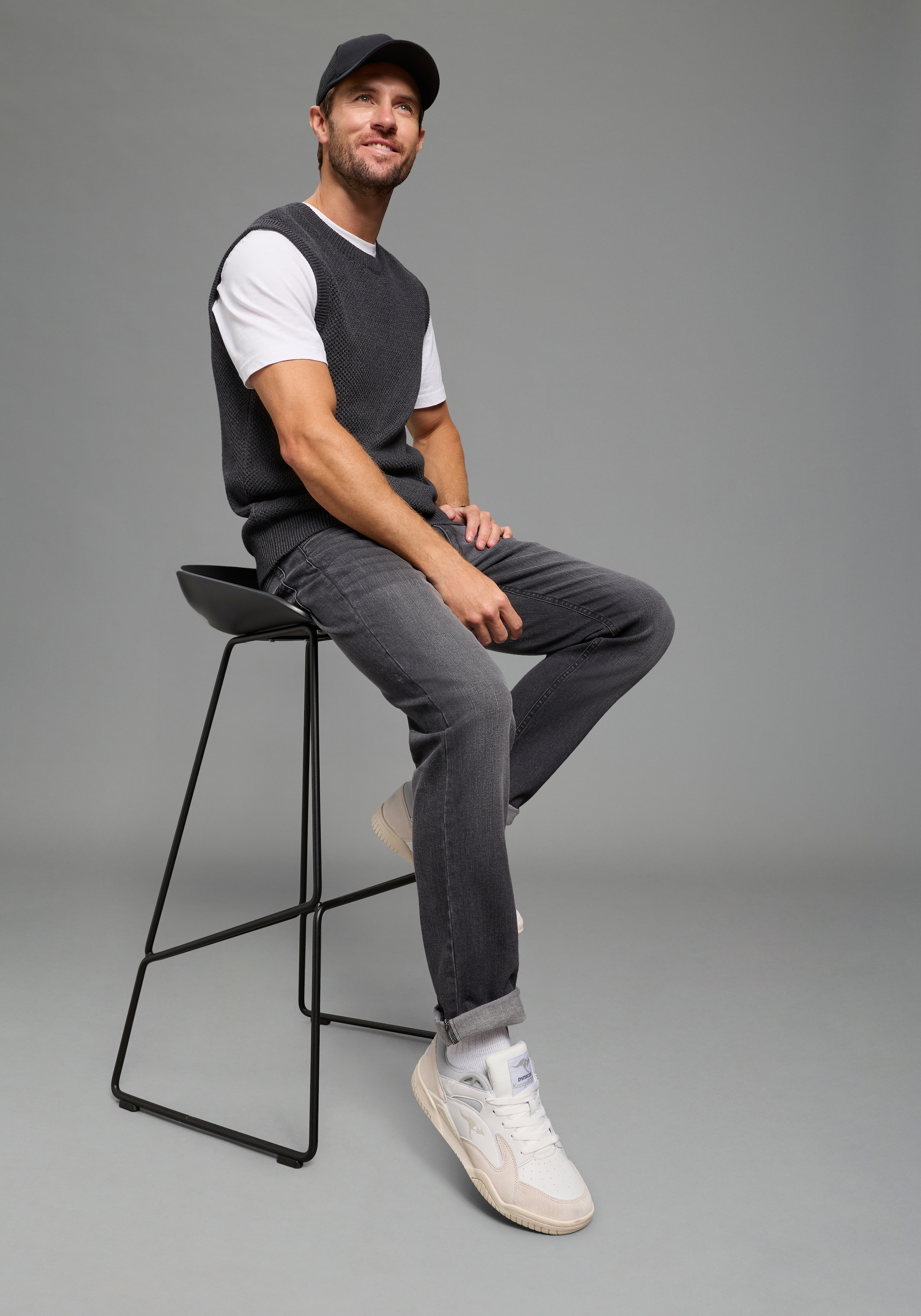 Man's World Pull-over »Neue Kollektion! Highlight mit Struktur!« aus Baumwolle, mit Rundhalsausschnitt, Regular Fit