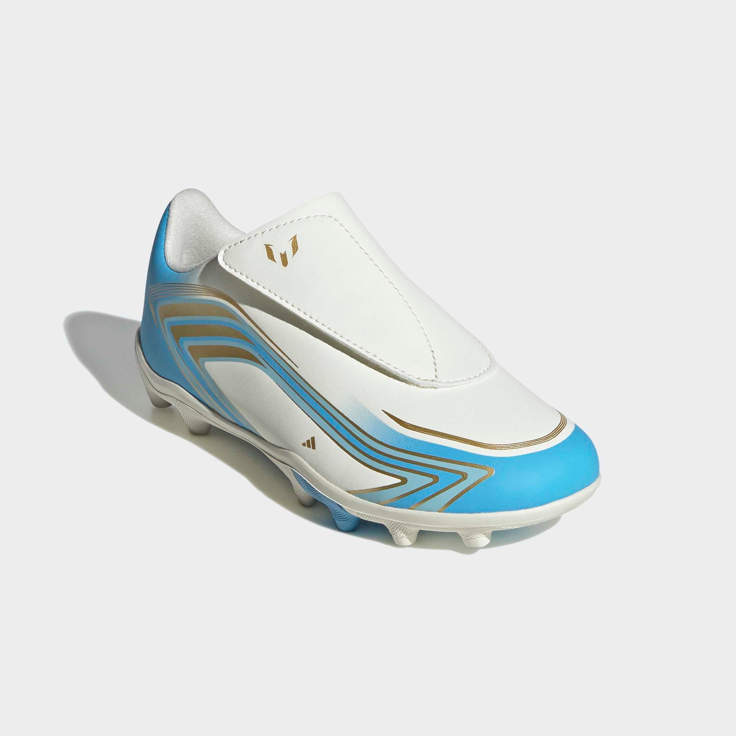 Image of adidas Performance Fussballschuh "F50 MESSI CLUB KIDS, FESTE / GEMISCHTE BÖDEN, KLETTVERSCHLUSS" für viele verschiedene Böden geeignet
