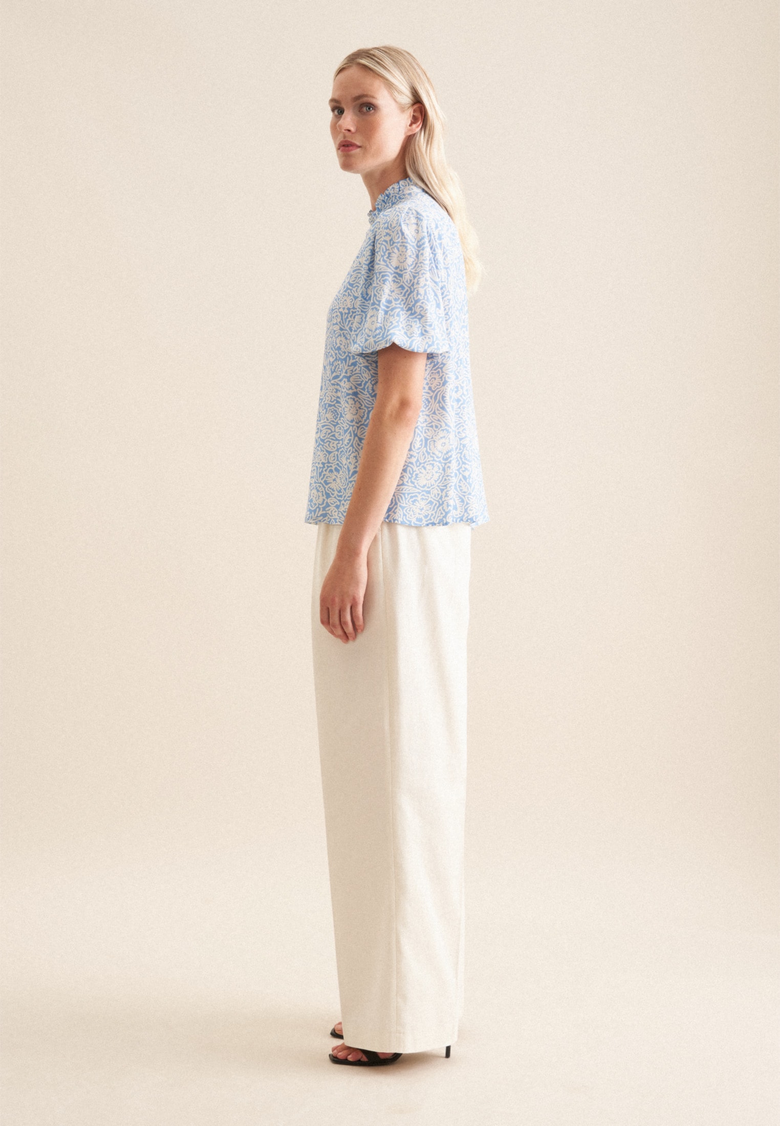 seidensticker Chemisier à chemise »Schwarze Rose« 1/2 Rundhals Floral