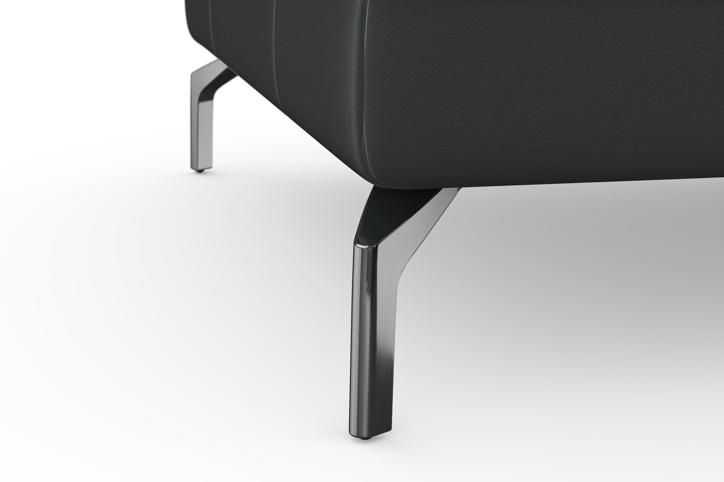 sit&more Ecksofa »Bendigo L-Form«, inklusive Sitztiefenverstellung, Bodenfreiheit 15 cm, 2 Fussfarben