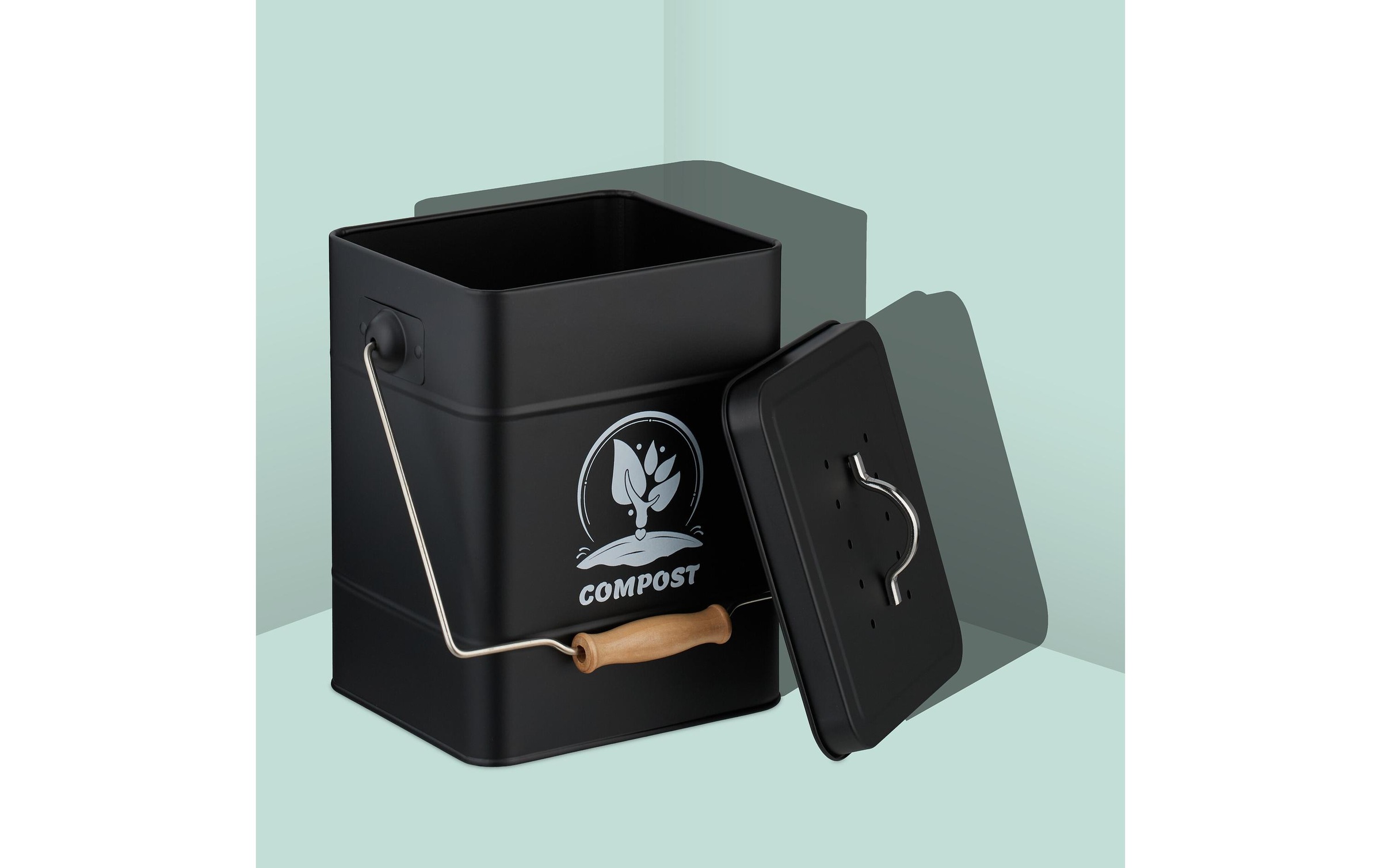 relaxdays Biomülleimer »mit Geruchsfilter, 6 l«