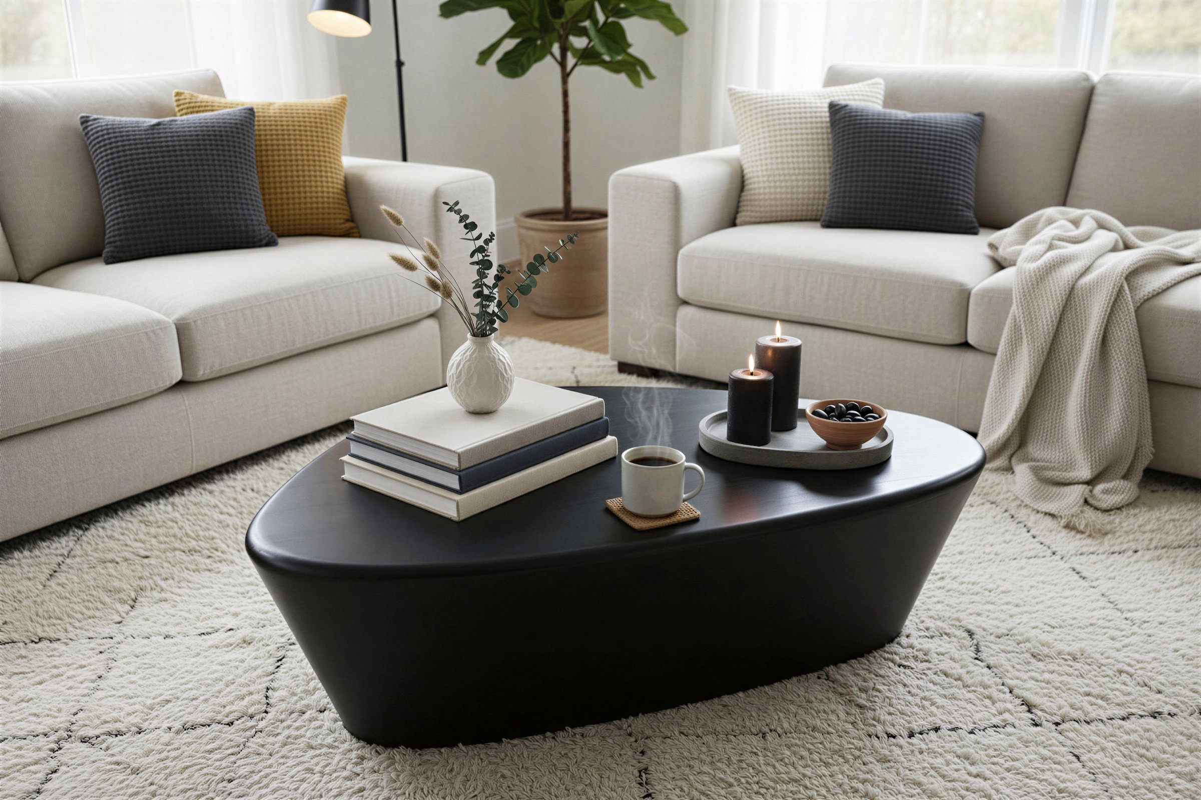 SIT Table basse »Venedig aus Mango massiv mit dreieckiger Tischplatte« 1 cuis tlg. Design géométrique avec grand plateau triangulaire en bois massif