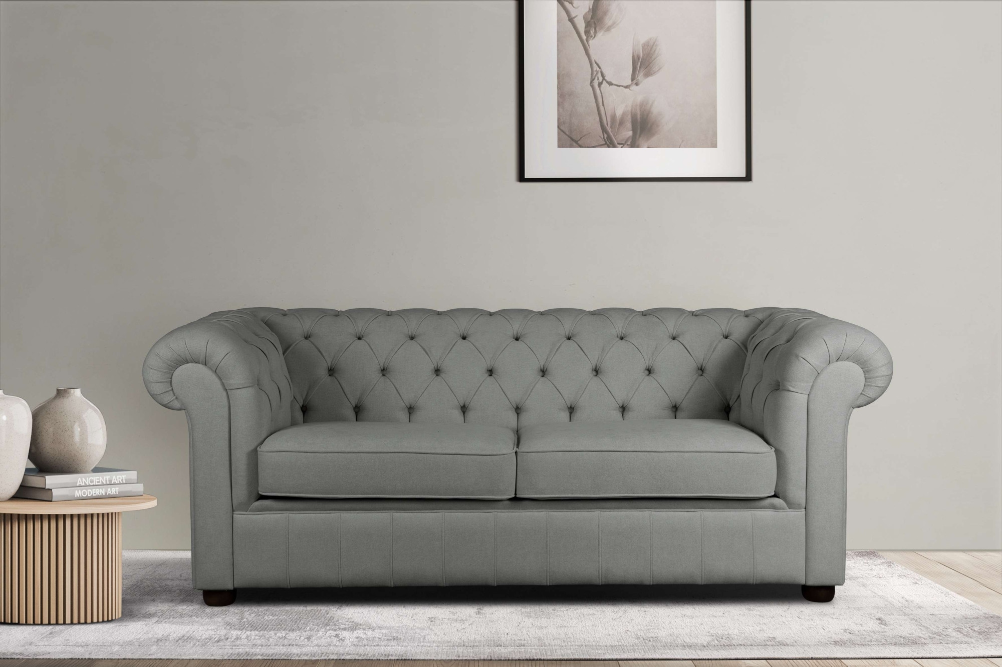 Image of Home affaire 3-Sitzer "CHARENTE, optionale Schlafsofa, Chesterfield-Sofa, Bettfunktion" mit edler Knopfheftung und typischen Armlehnen, B/T/H 198/89/74 cm