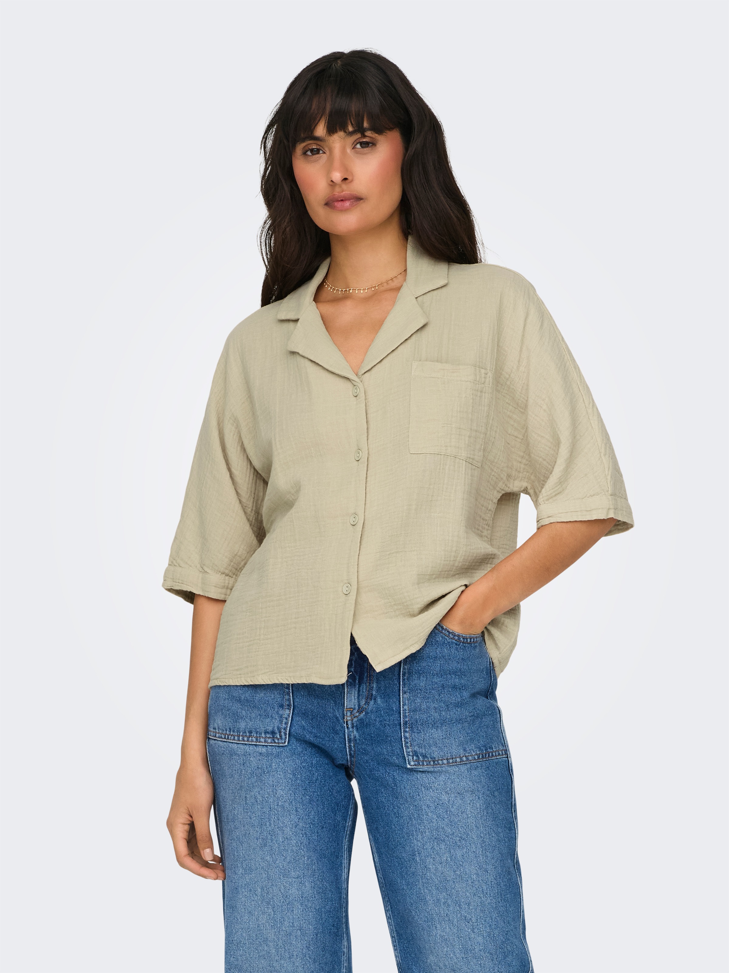 Image of ONLY Kurzarmbluse "ONLTHYRA LIFE SS SHIRT NOOS WVN"