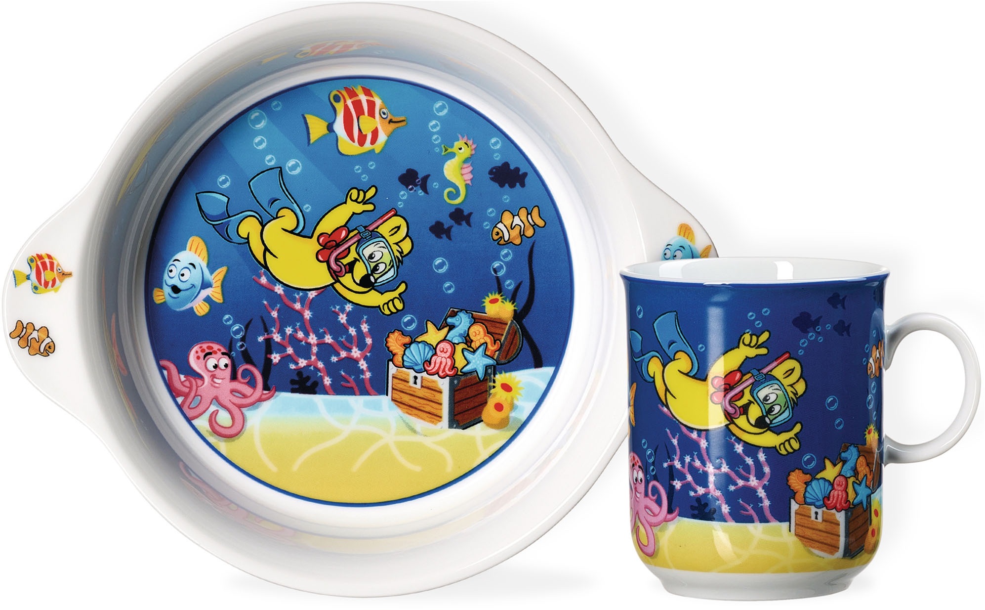 Image of Ritzenhoff & Breker Kindergeschirr-Set "HARIBO Seaworld, 2-teilig" spülmaschinenfest