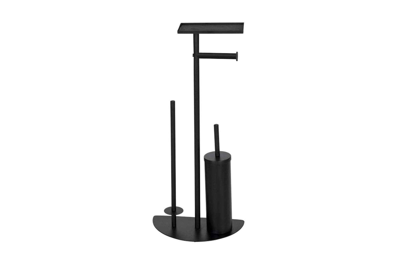 Image of WENKO WC-Garnitur "Cosenza Neo Schwarz" aus Metall