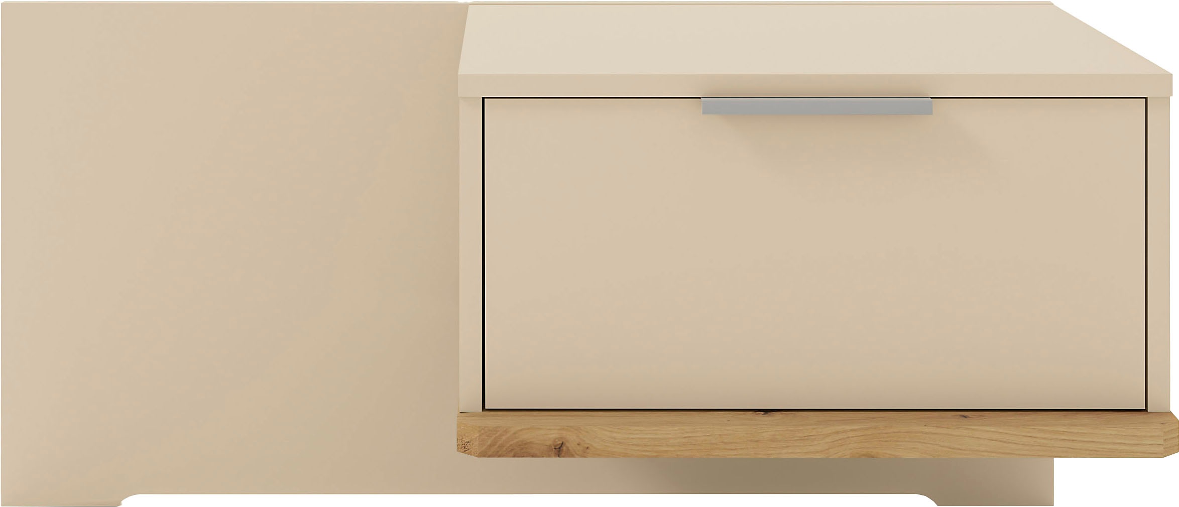 Musterring Nachtschrank "Isabelle" verschiedene Farben, Unterboden in Eiche, Maße B50/90 x H43 x T47 cm
