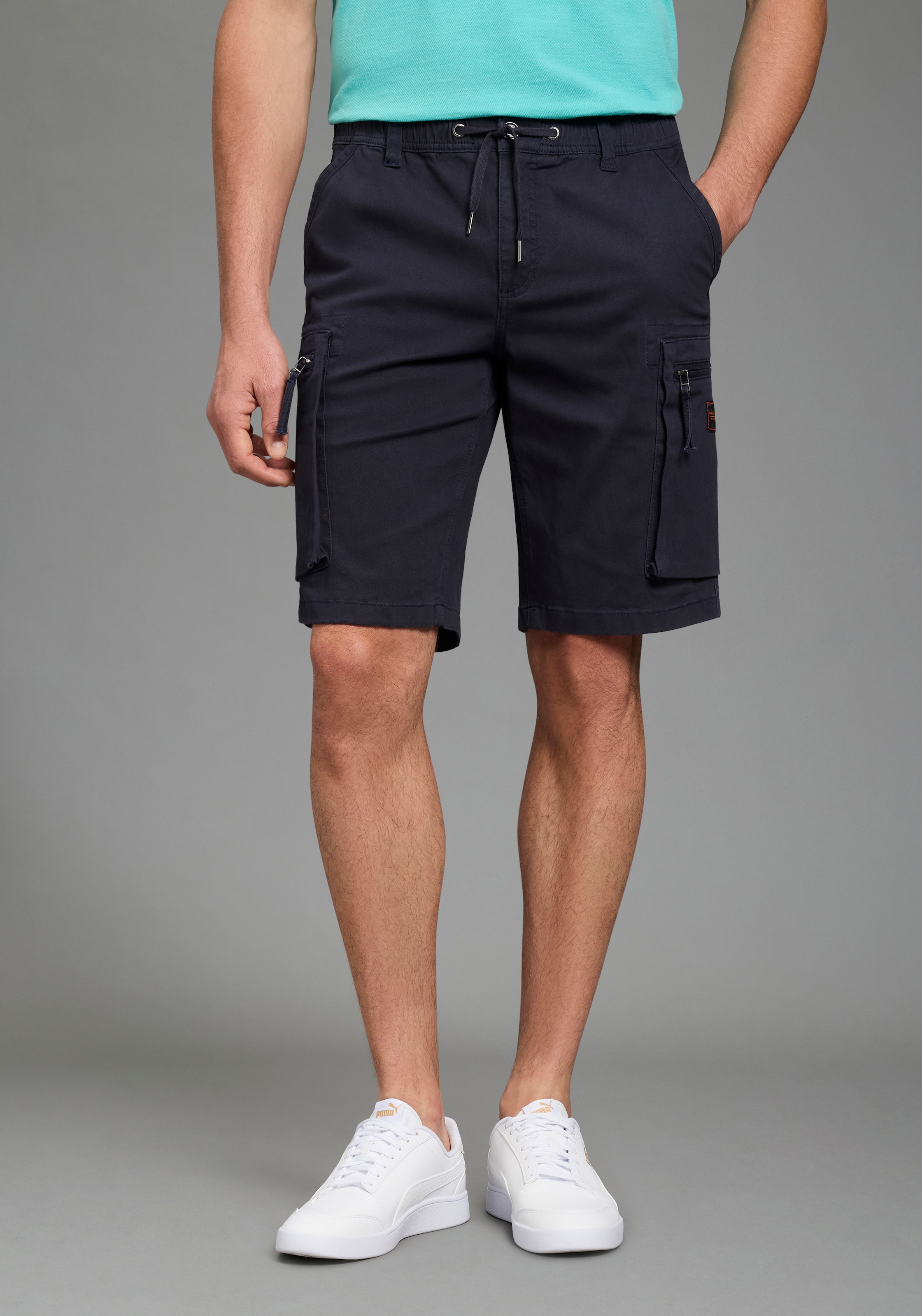 Bruno Banani Cargoshorts »Dehnbund«  Cargohose mit geradem Bein, mit Bindeband am Bund